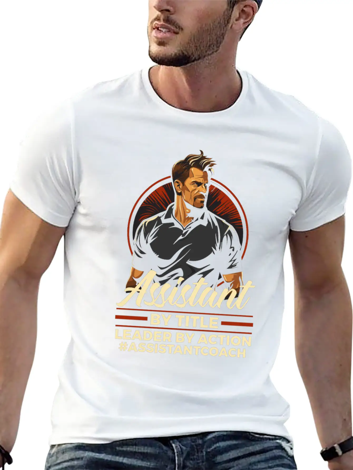 Assistant Coach Sport Trainer Team Coaching Modern Fit Casual T-Shirt – Clean And Versatile Design