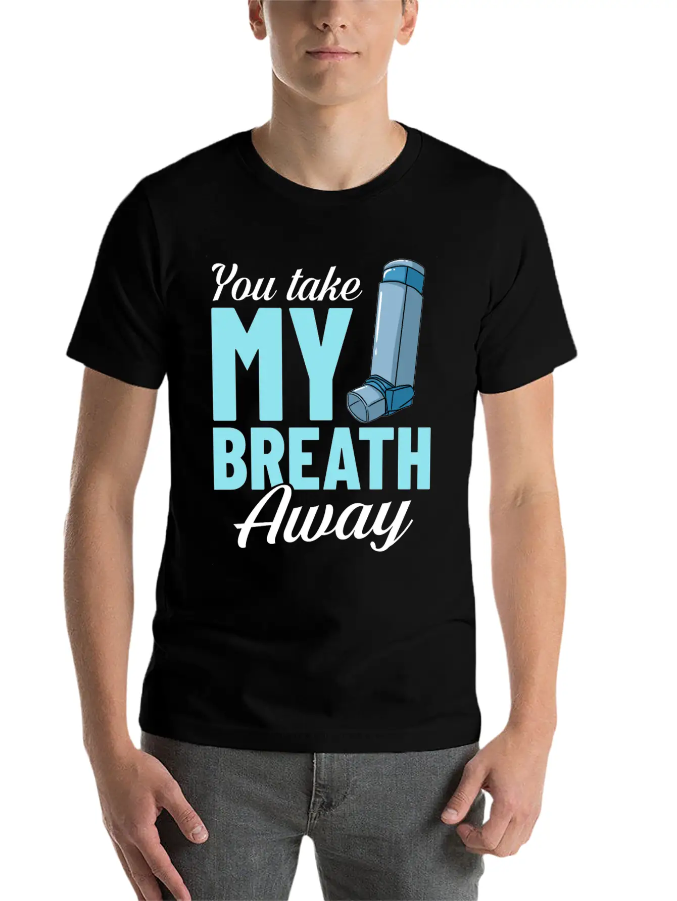 Asthma Inhaler Pump Medicine Treatment Asthmatic Unisex Casual T-Shirt – Clean Design For Daily Comfort