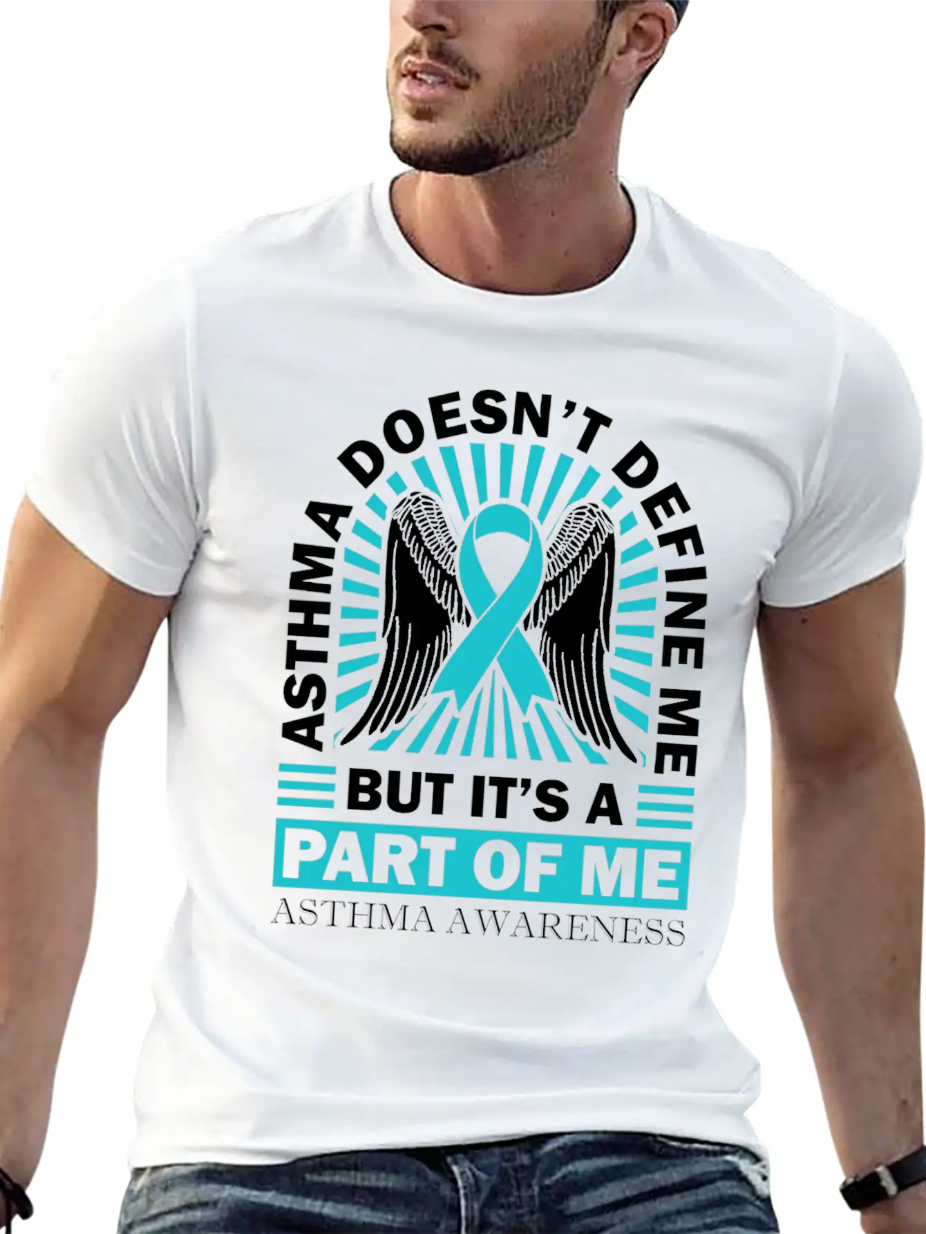 Asthmatic Warrior Asthma Doesn't Define Me Asthma Basic Graphic T-Shirt – Daily Comfort In Soft Cotton