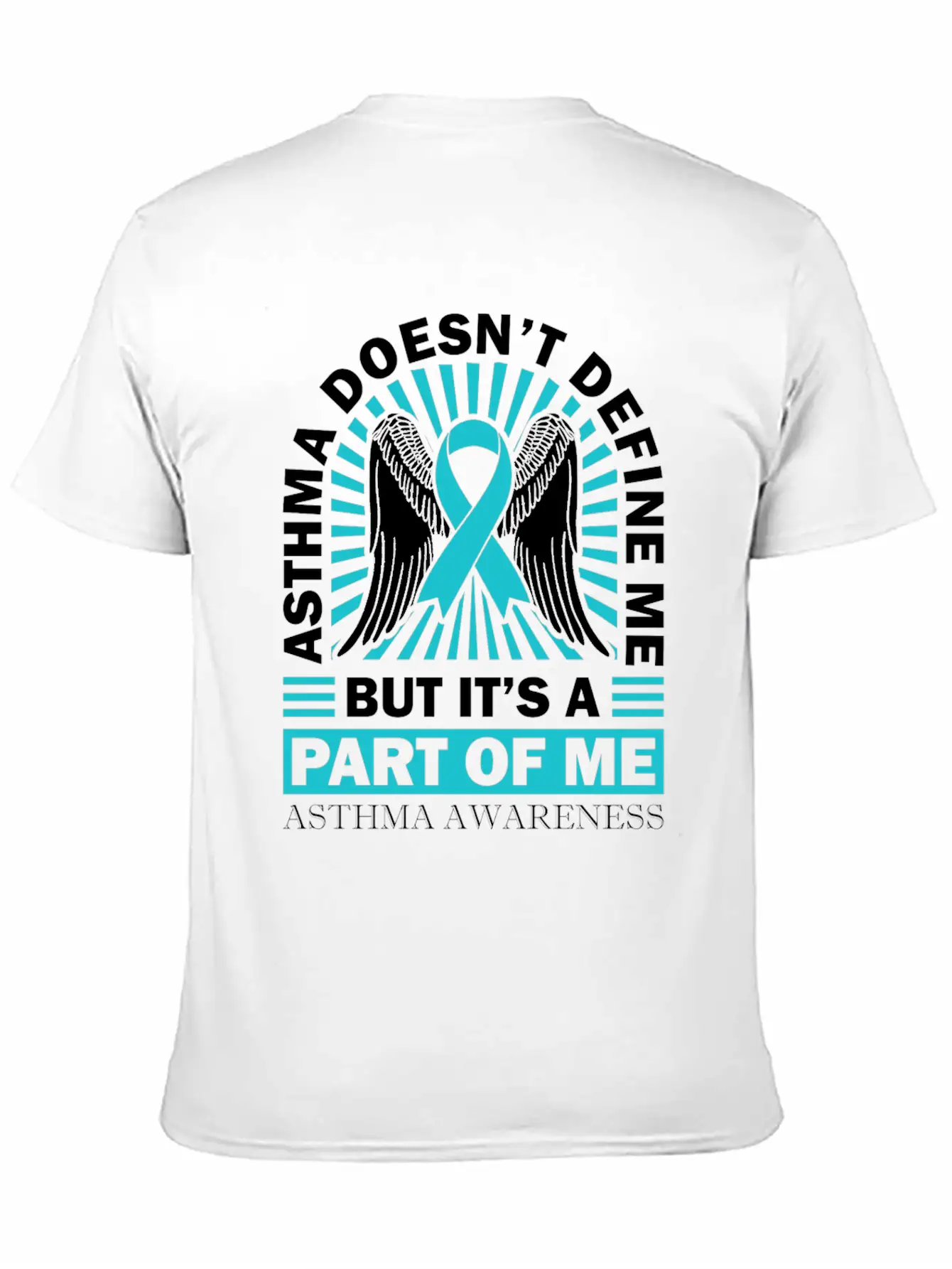 Asthmatic Warrior Asthma Doesn't Define Me Asthma Basic Graphic T-Shirt – Daily Comfort In Soft Cotton
