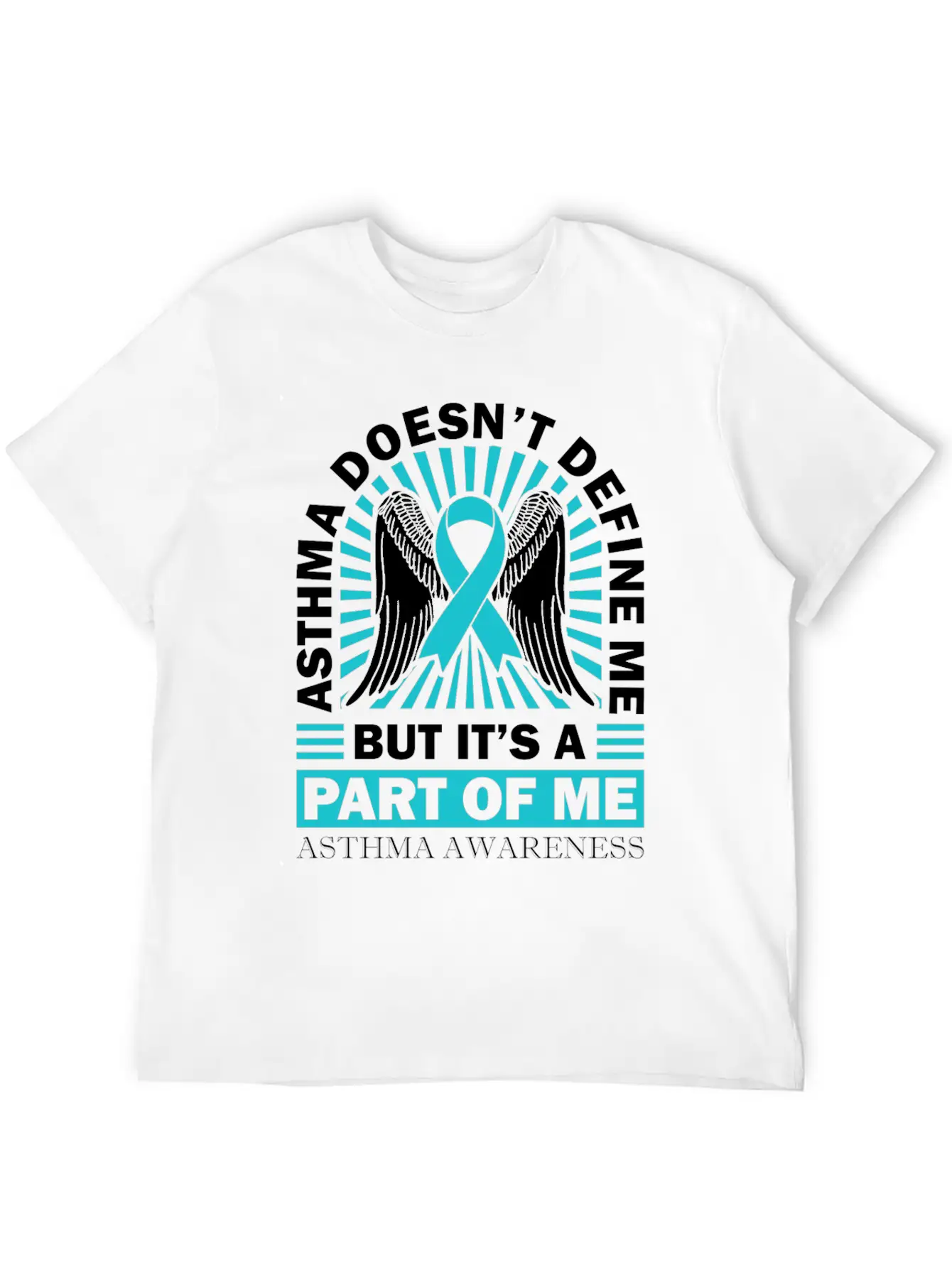 Asthmatic Warrior Asthma Doesn't Define Me Asthma Basic Graphic T-Shirt – Daily Comfort In Soft Cotton