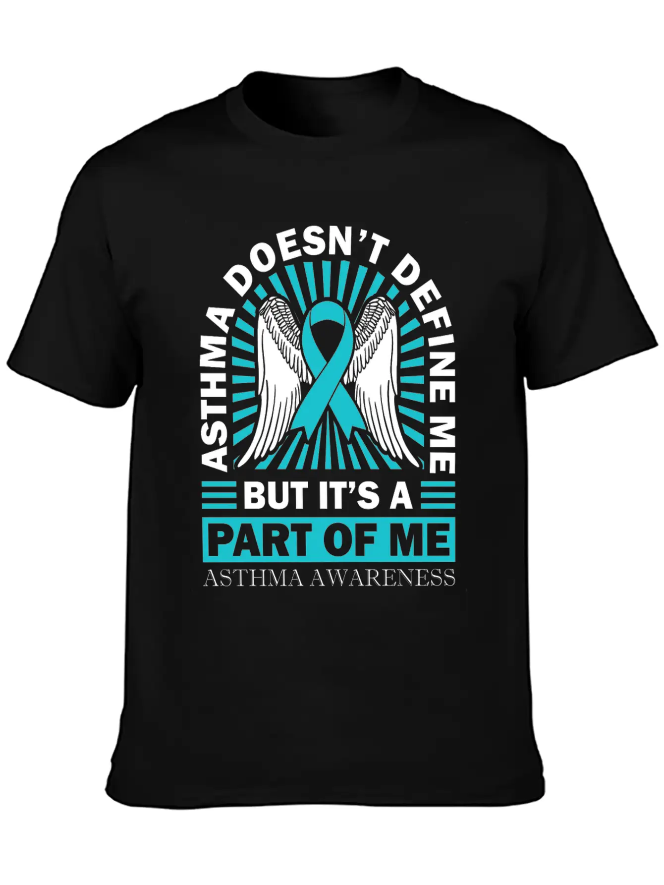 Asthmatic Warrior Asthma Doesn't Define Me Asthma Basic Graphic T-Shirt – Daily Comfort In Soft Cotton