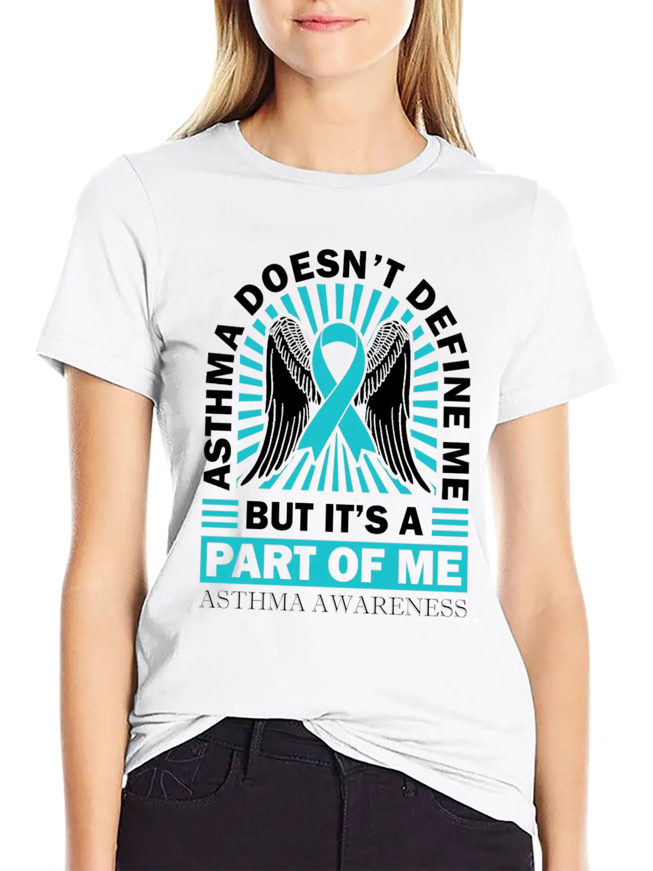 Asthmatic Warrior Asthma Doesn't Define Me Asthma Basic Graphic T-Shirt – Daily Comfort In Soft Cotton