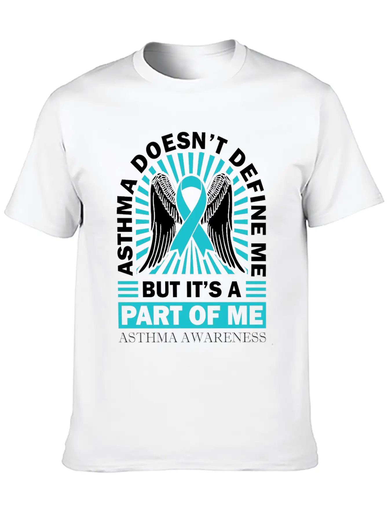 Asthmatic Warrior Asthma Doesn't Define Me Asthma Basic Graphic T-Shirt – Daily Comfort In Soft Cotton