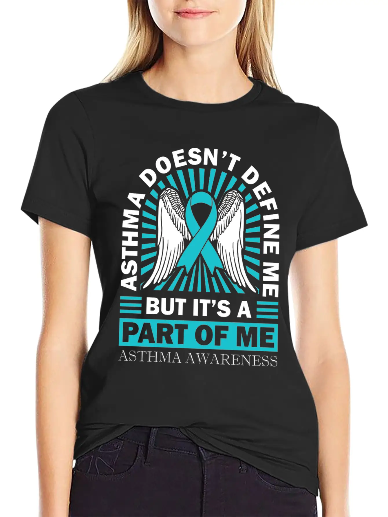 Asthmatic Warrior Asthma Doesn't Define Me Asthma Basic Graphic T-Shirt – Daily Comfort In Soft Cotton