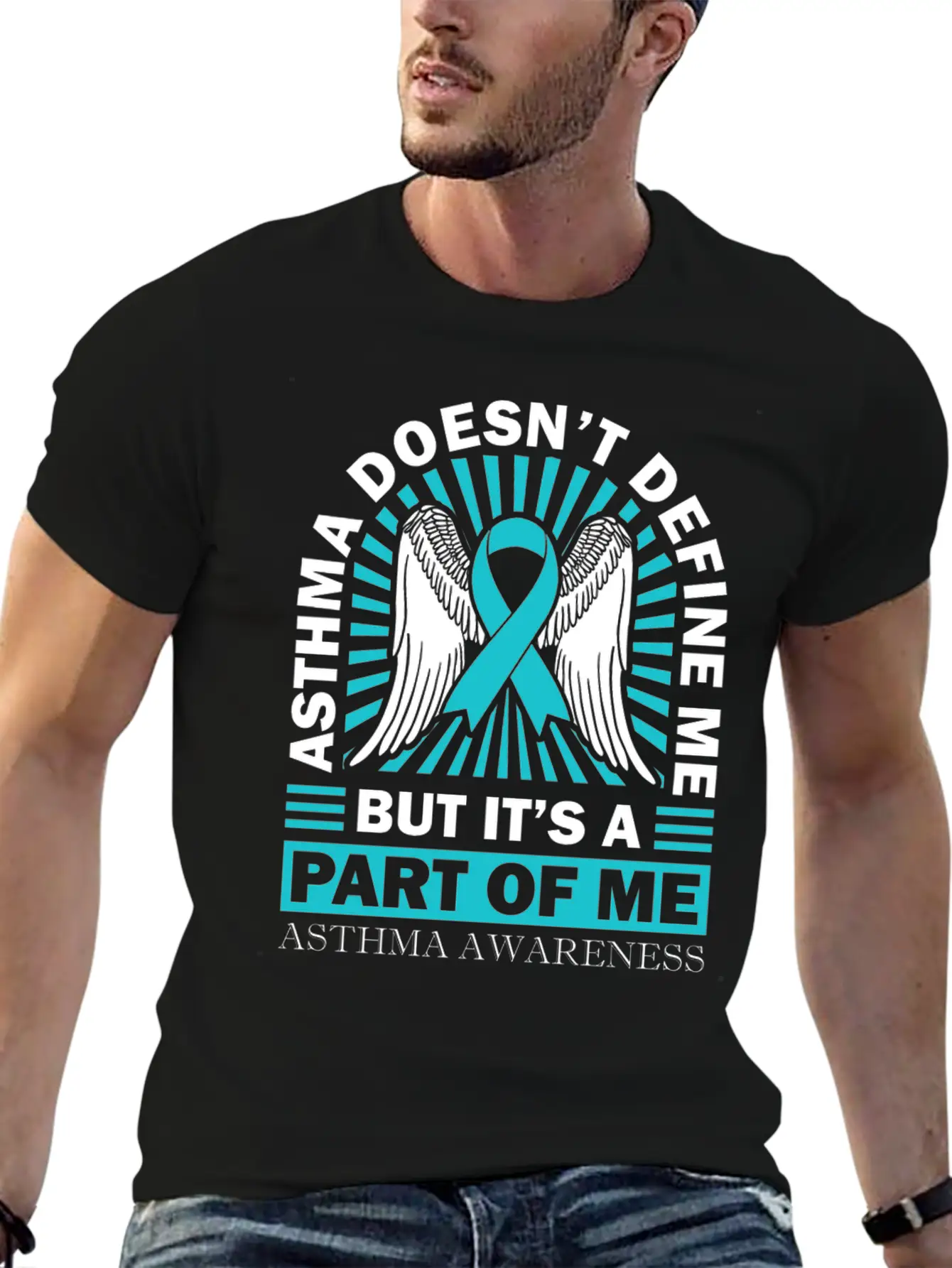 Asthmatic Warrior Asthma Doesn't Define Me Asthma Basic Graphic T-Shirt – Daily Comfort In Soft Cotton