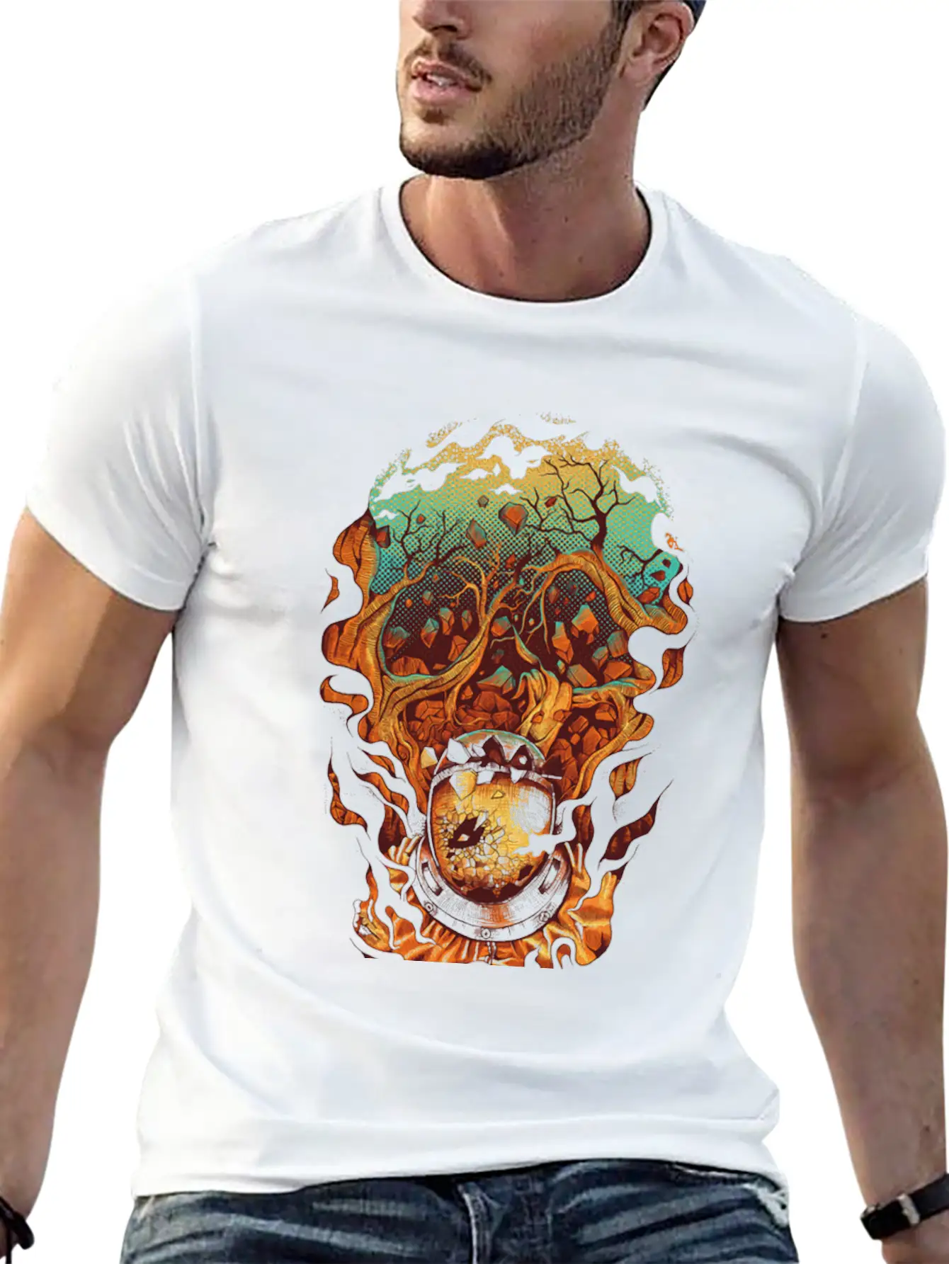 Astro Environment Unisex Casual T-Shirt – Clean Design For Daily Comfort