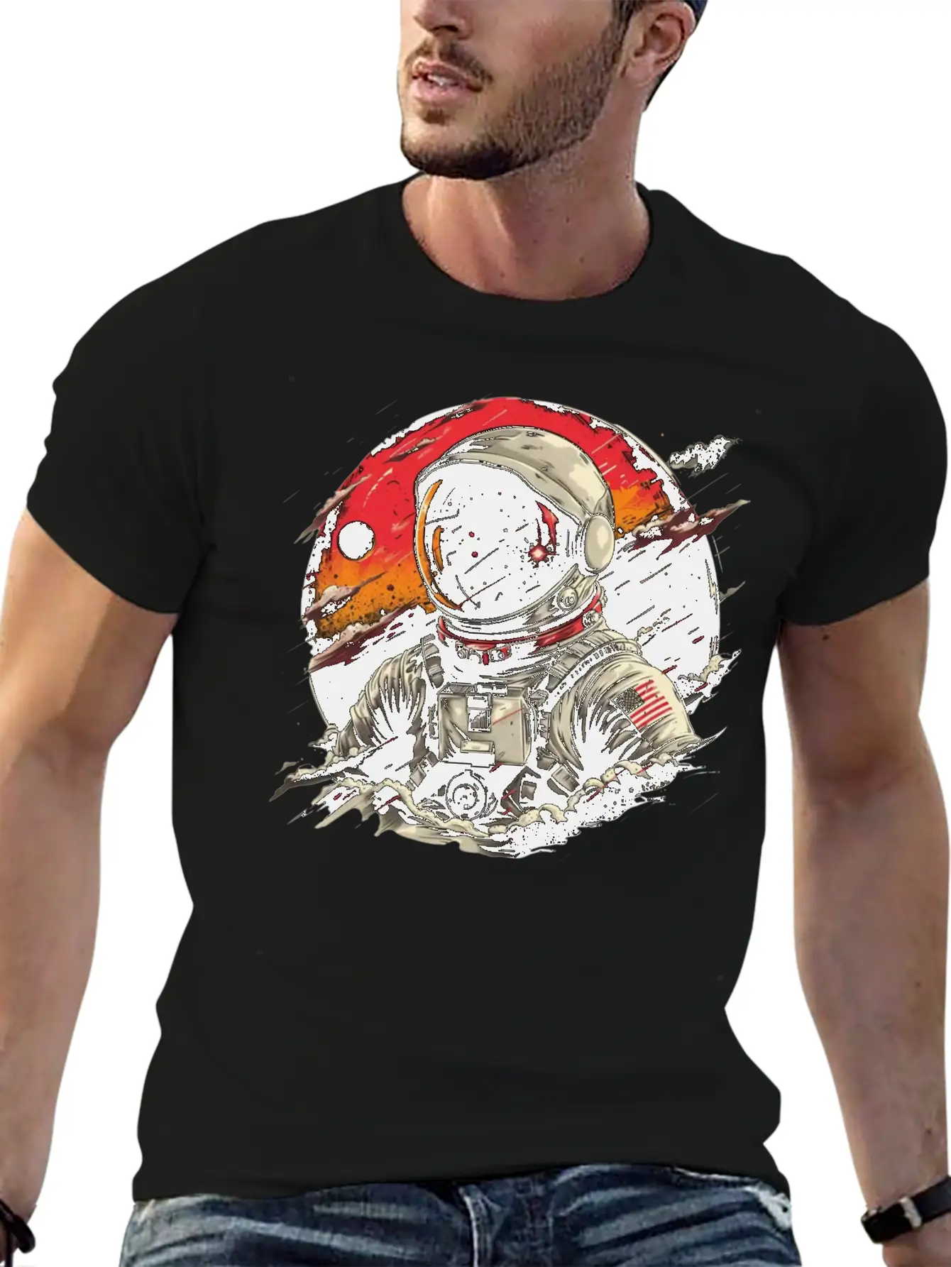 Astronaut Adventure - Explore The Cosmos Essential Cotton Tee For Daily Outfits – Unisex Style