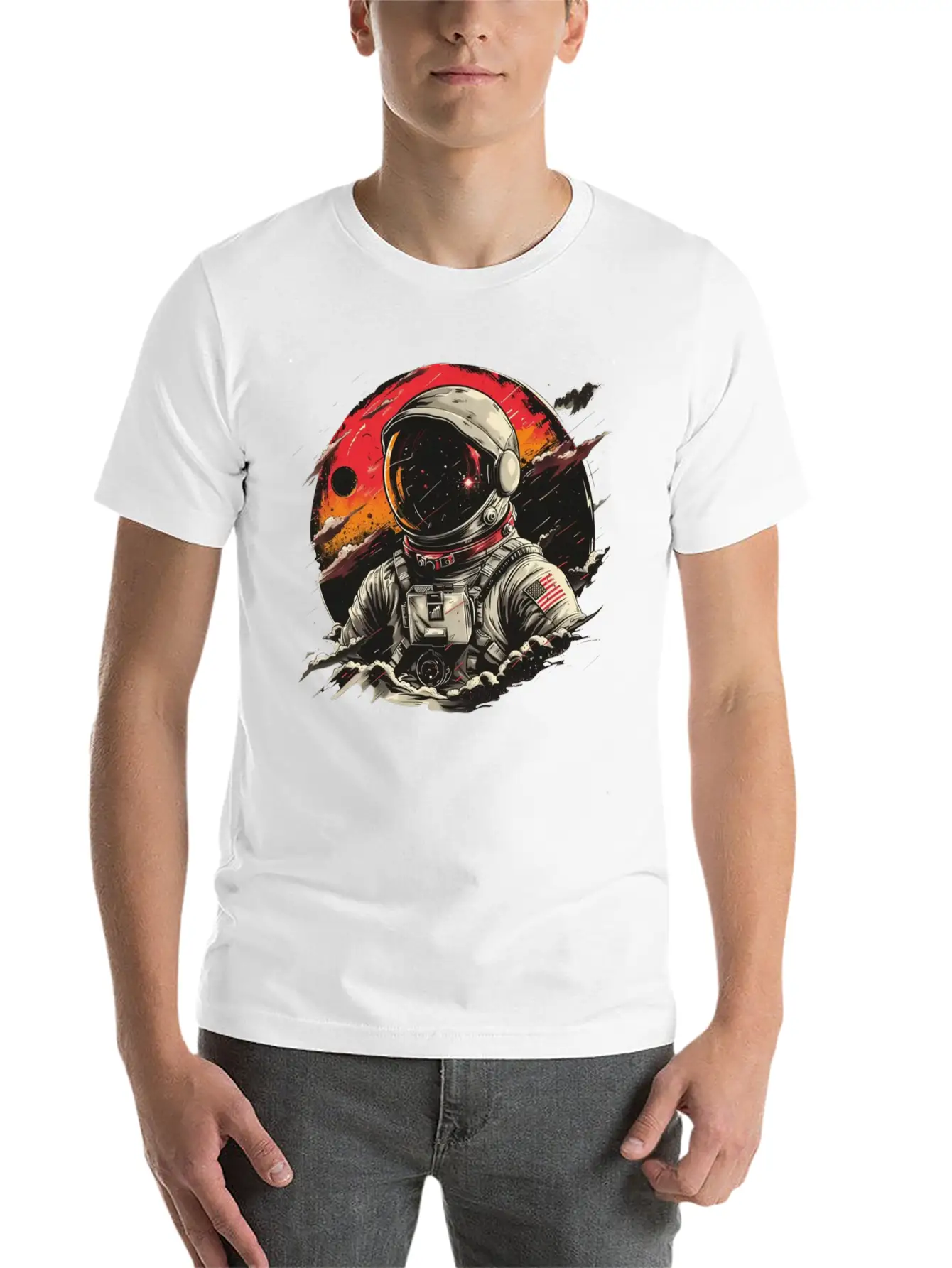 Astronaut Adventure - Explore The Cosmos Essential Cotton Tee For Daily Outfits – Unisex Style