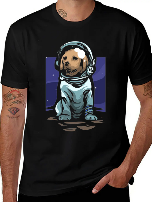 Astronaut Dog Basic Graphic T-Shirt – Daily Comfort In Soft Cotton
