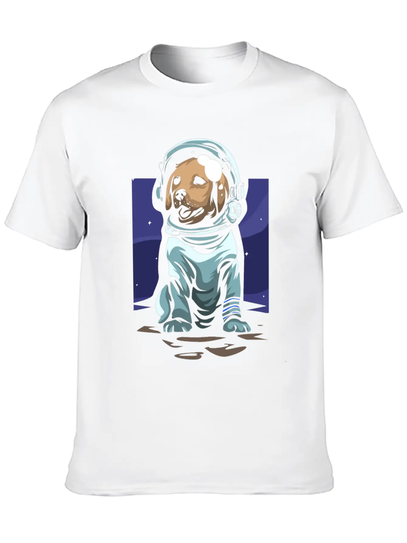 Astronaut Dog Basic Graphic T-Shirt – Daily Comfort In Soft Cotton