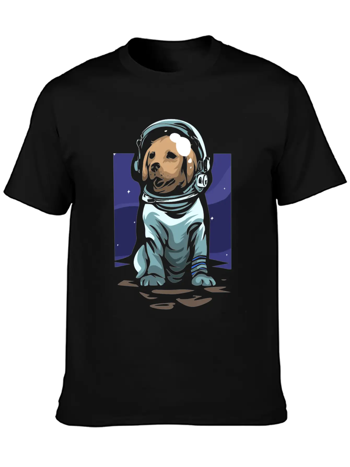 Astronaut Dog Basic Graphic T-Shirt – Daily Comfort In Soft Cotton