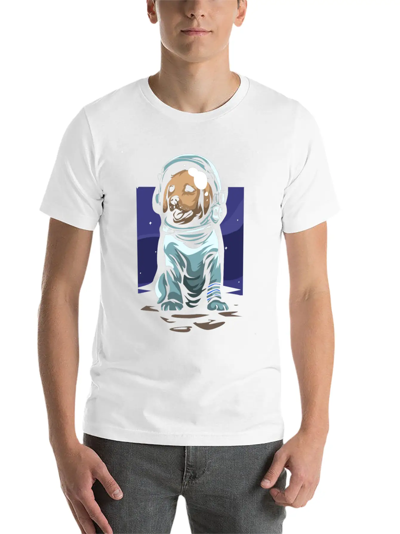 Astronaut Dog Basic Graphic T-Shirt – Daily Comfort In Soft Cotton