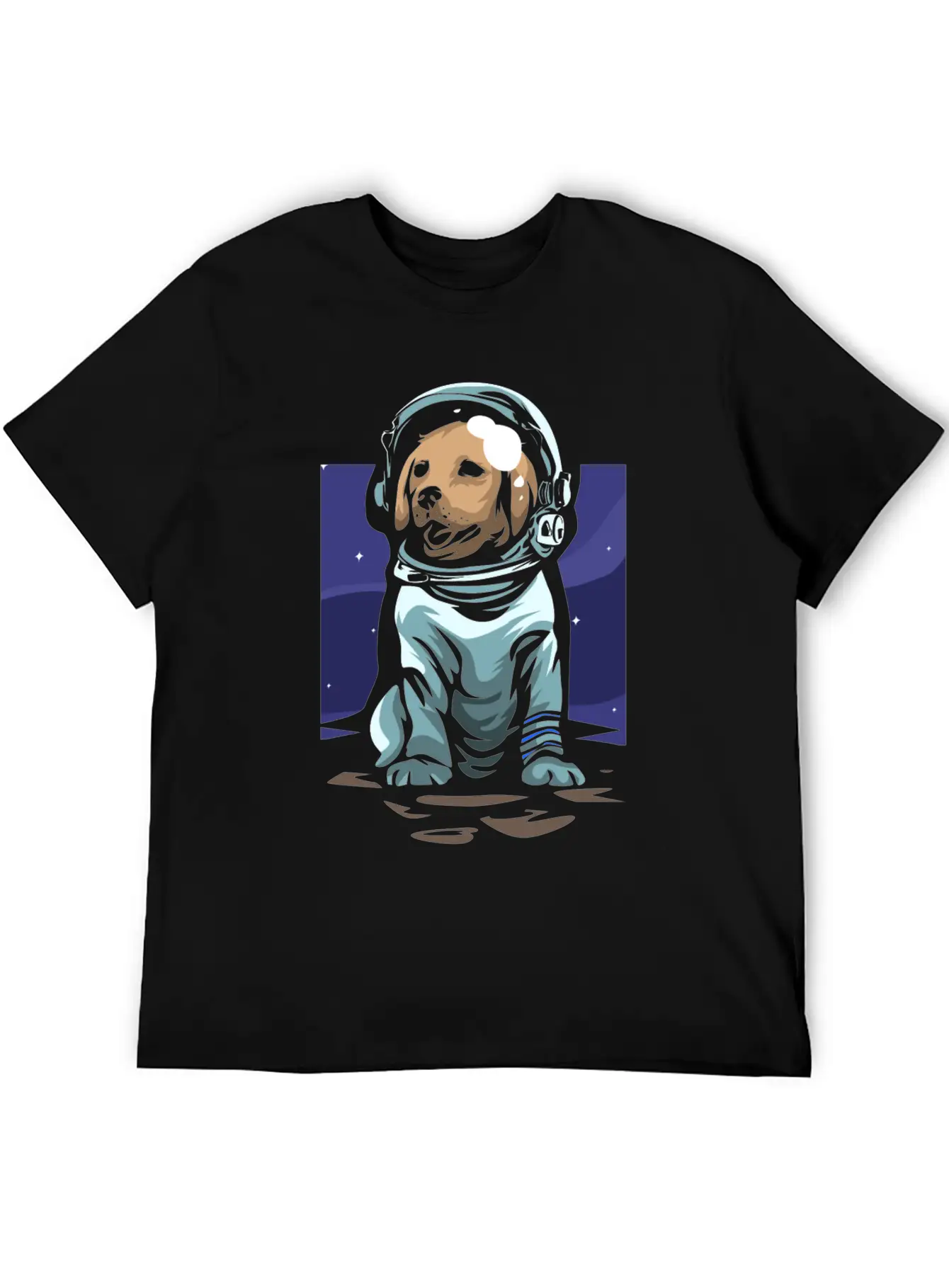 Astronaut Dog Basic Graphic T-Shirt – Daily Comfort In Soft Cotton