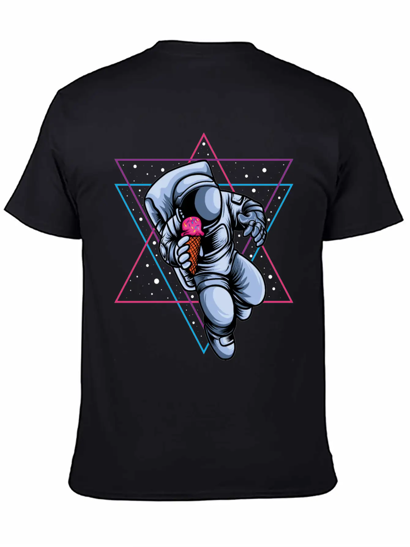 Astronaut Ice Cream Lovers Lightweight Cotton T-Shirt – Daily Comfort Graphic Shirt