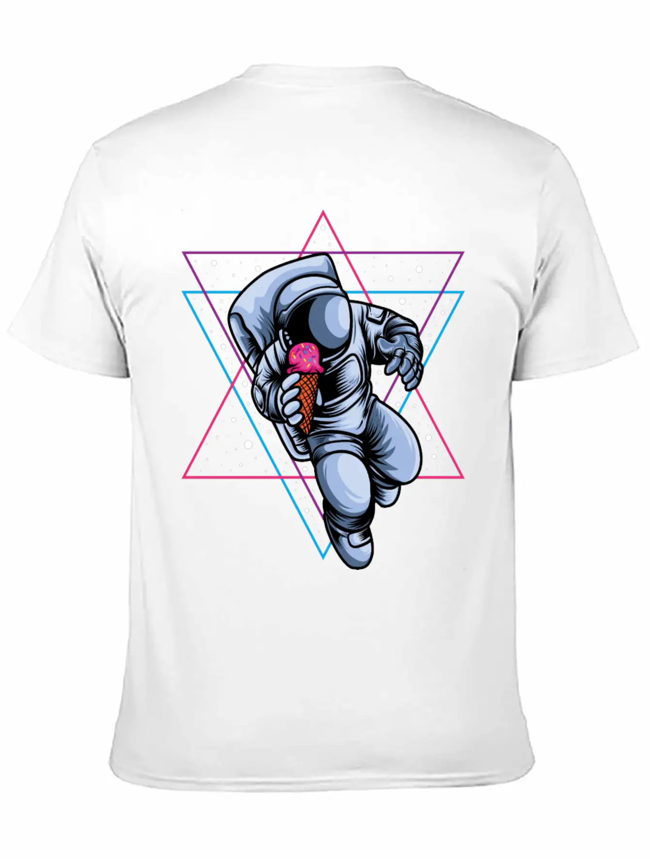 Astronaut Ice Cream Lovers Lightweight Cotton T-Shirt – Daily Comfort Graphic Shirt
