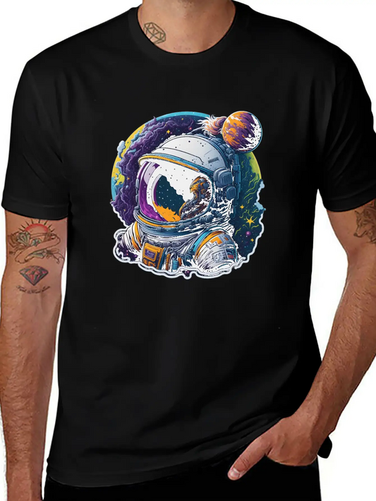 Astronaut Lost Planets Space Lightweight Cotton T-Shirt – Daily Comfort Graphic Shirt
