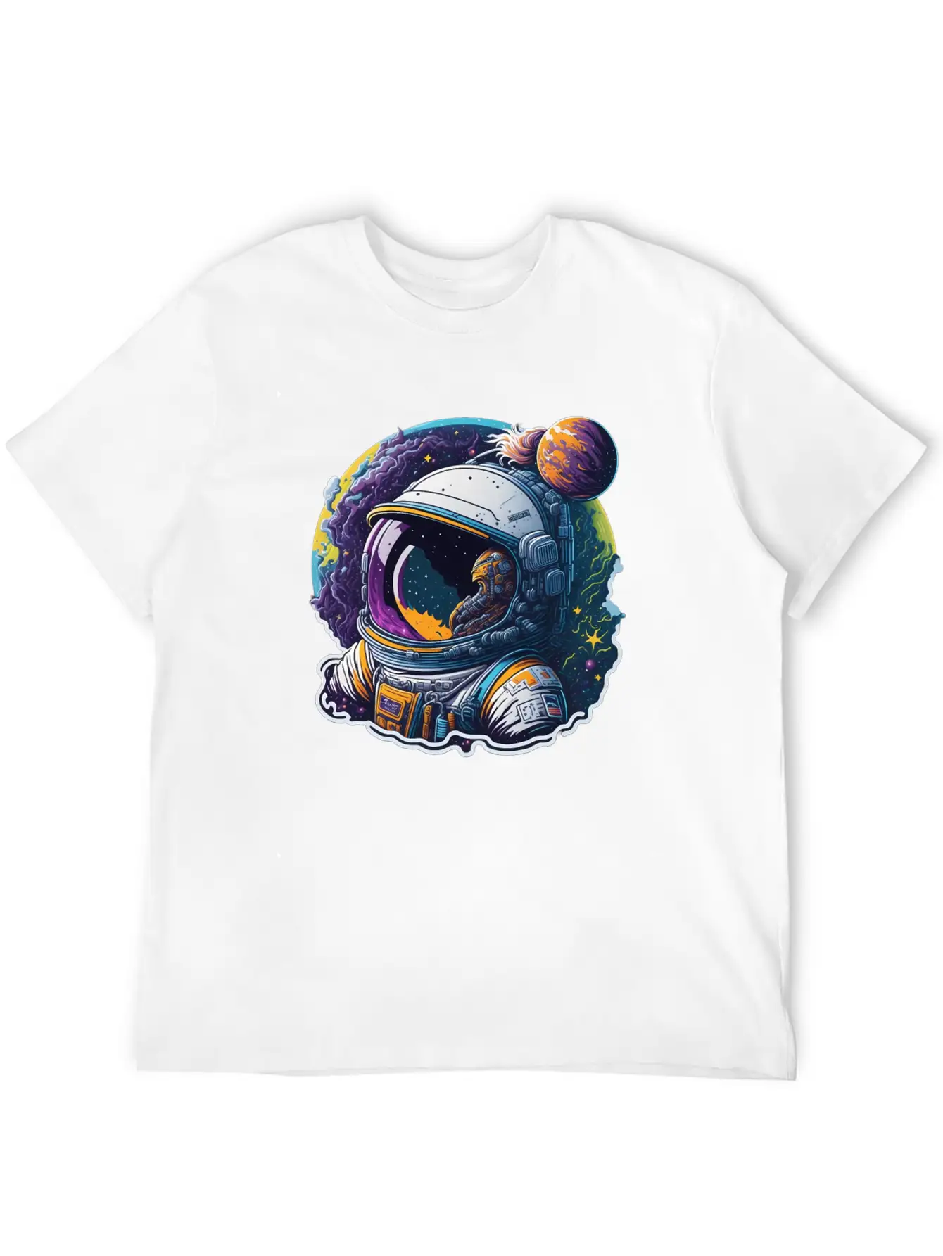 Astronaut Lost Planets Space Lightweight Cotton T-Shirt – Daily Comfort Graphic Shirt