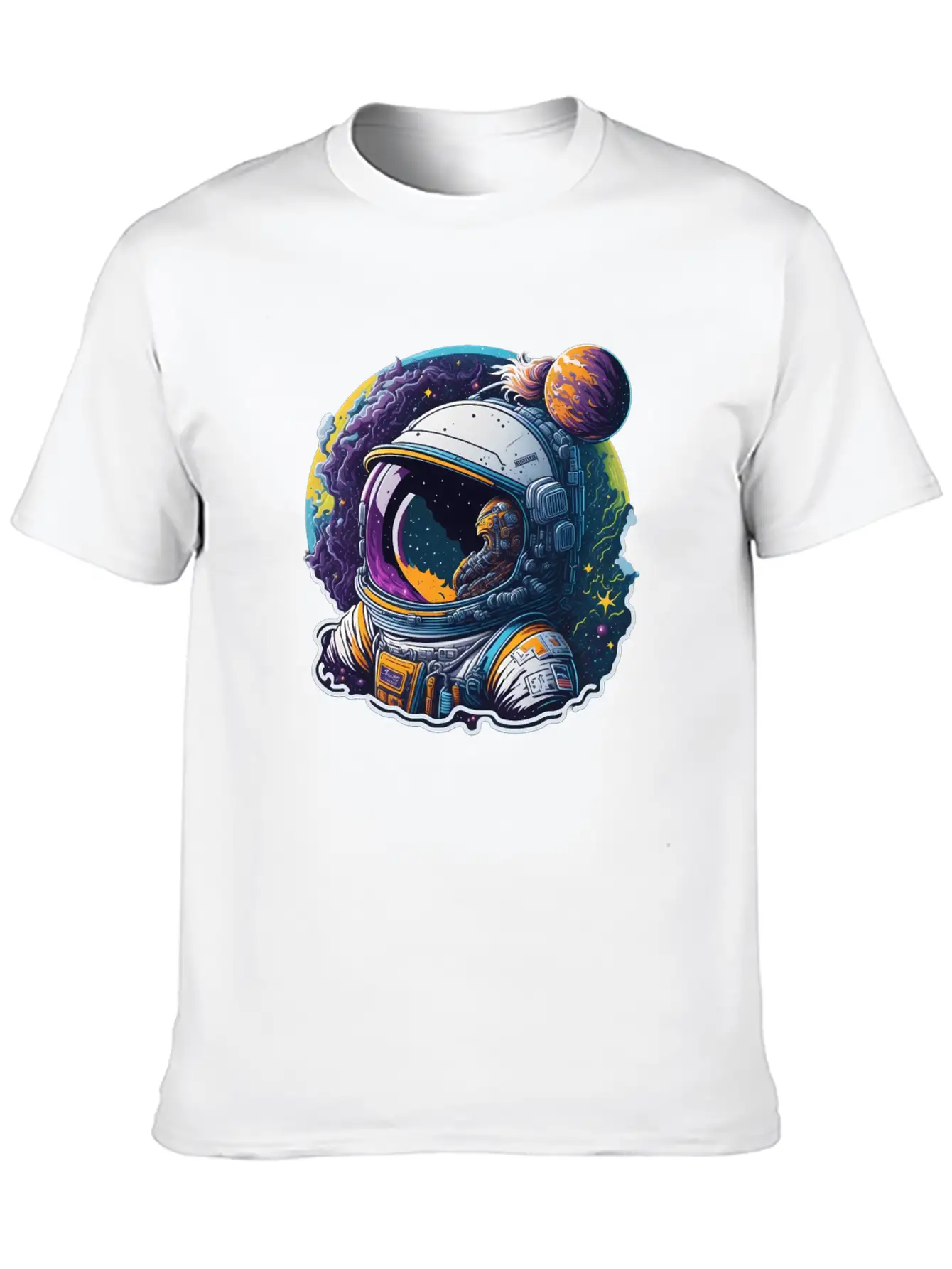 Astronaut Lost Planets Space Lightweight Cotton T-Shirt – Daily Comfort Graphic Shirt