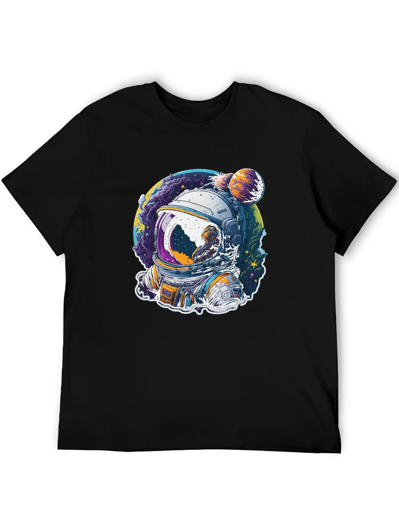 Astronaut Lost Planets Space Lightweight Cotton T-Shirt – Daily Comfort Graphic Shirt