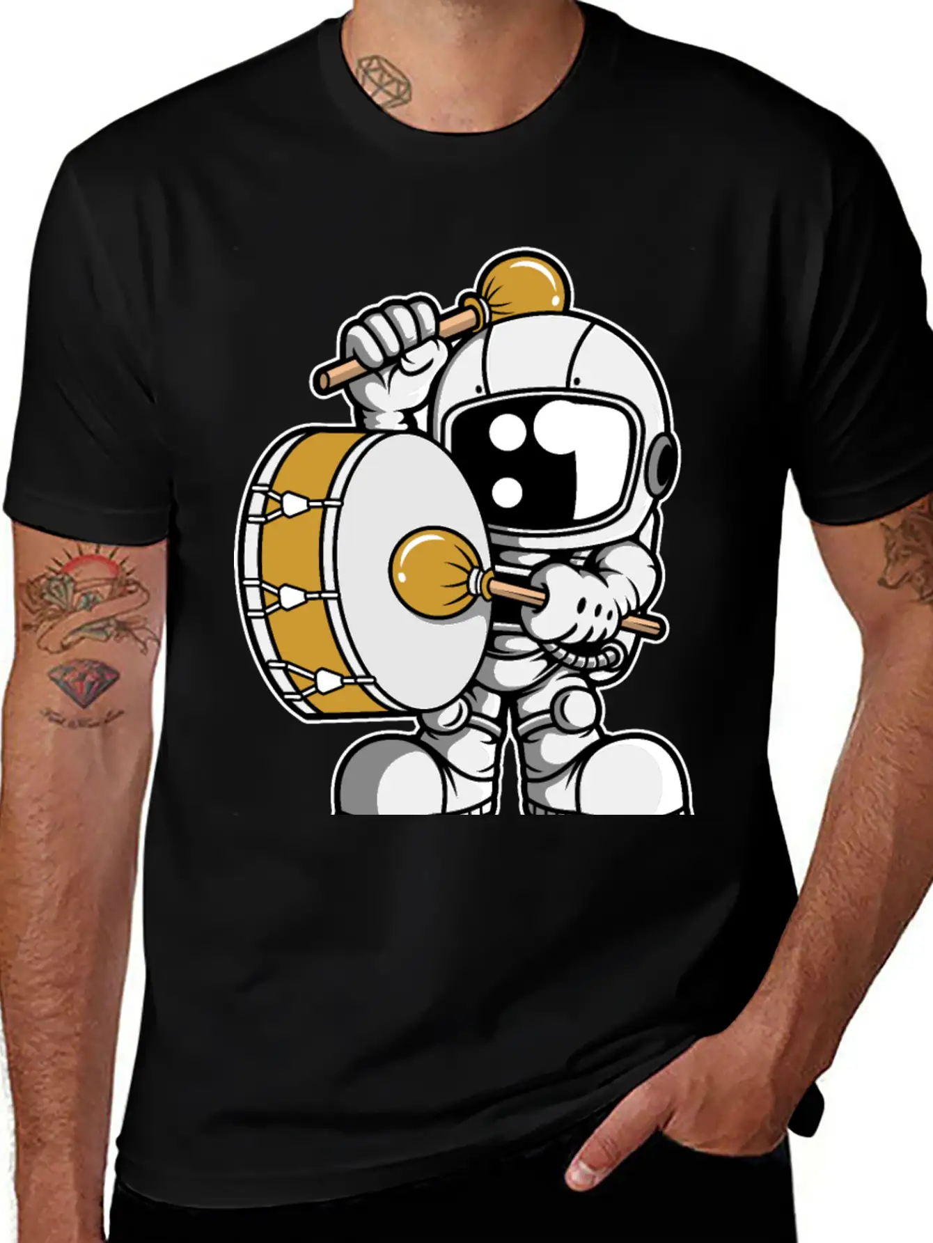 Astronaut Marching Band Relaxed Everyday Tee – Lightweight And Durable Cotton