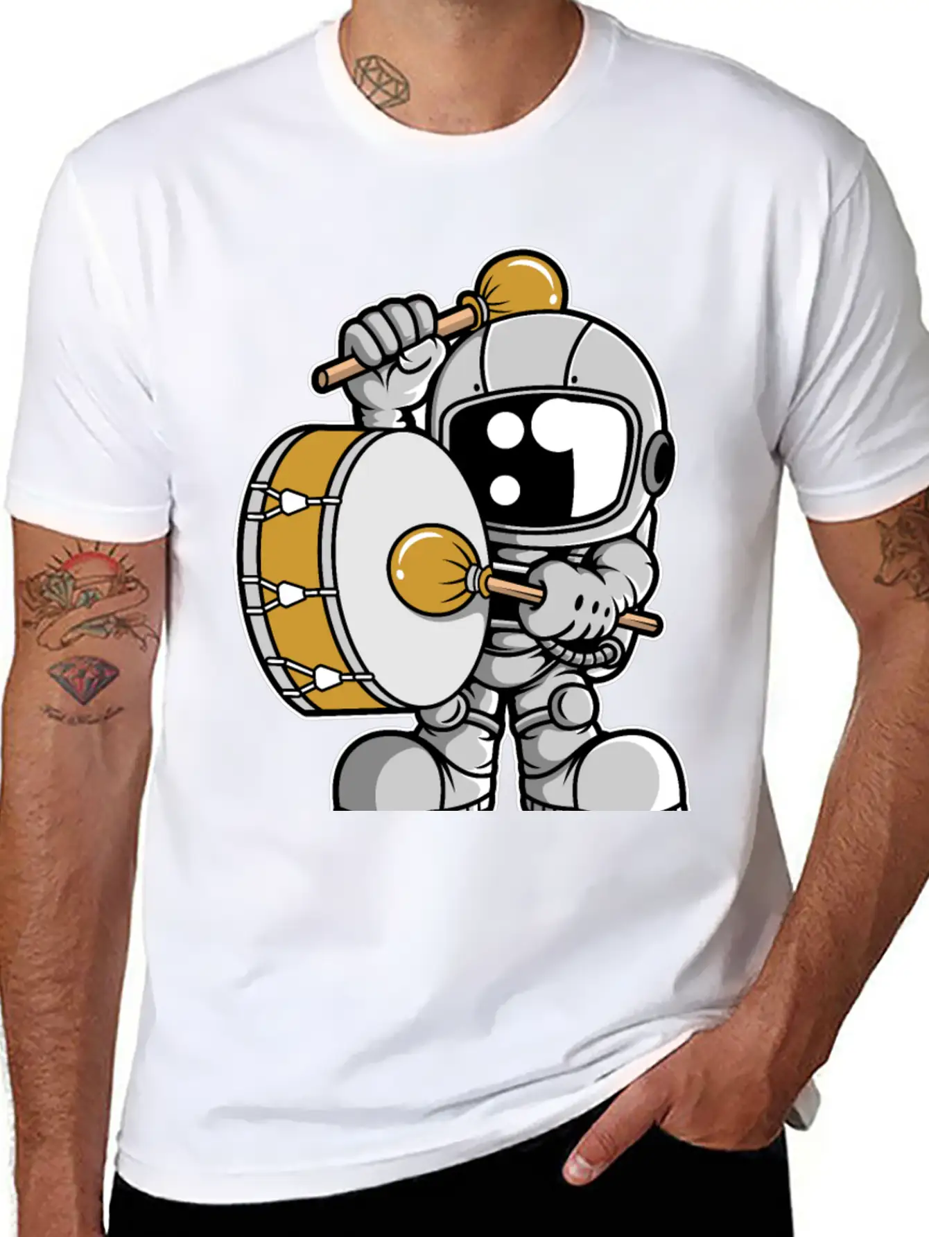 Astronaut Marching Band Relaxed Everyday Tee – Lightweight And Durable Cotton