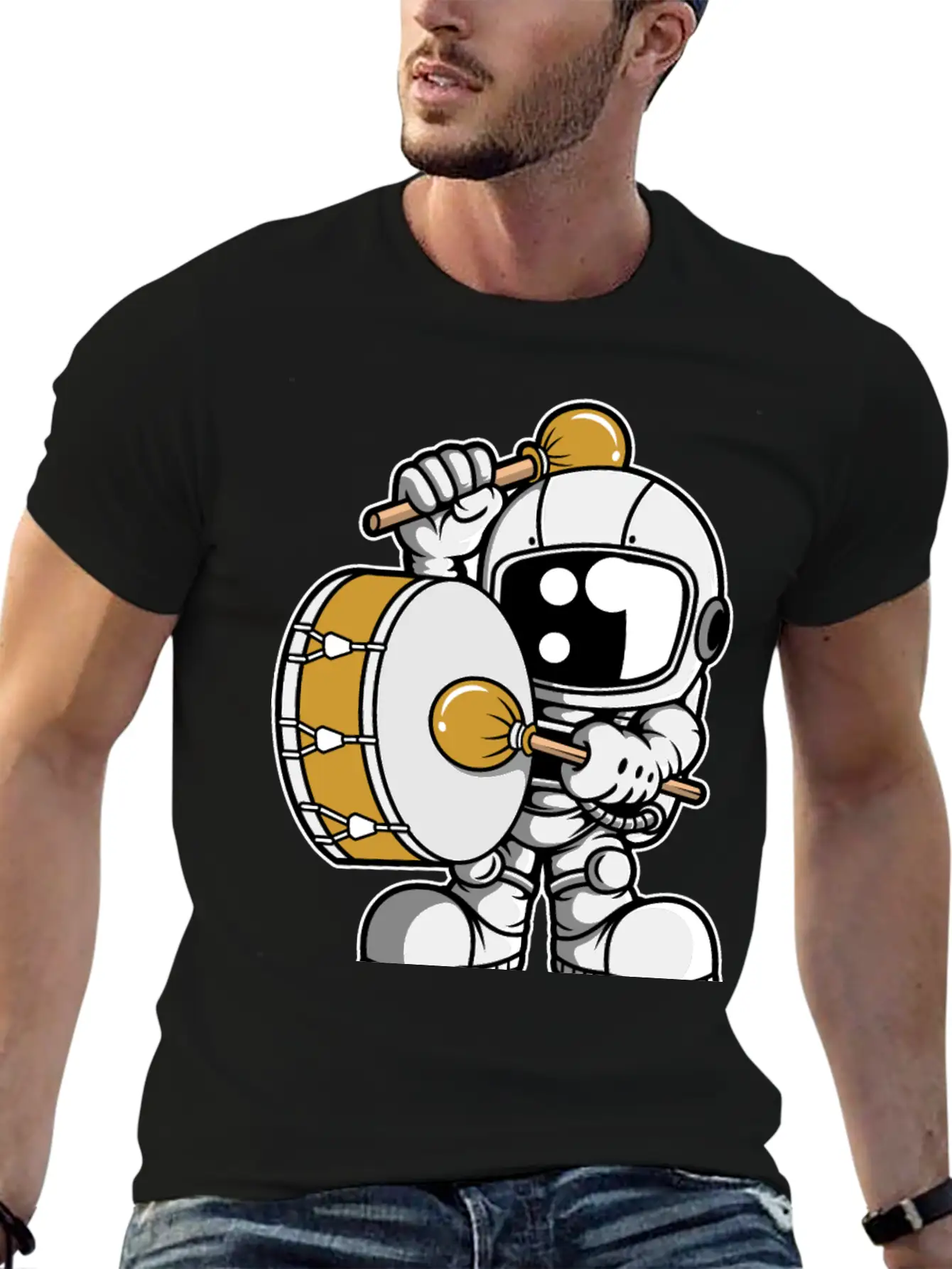 Astronaut Marching Band Relaxed Everyday Tee – Lightweight And Durable Cotton