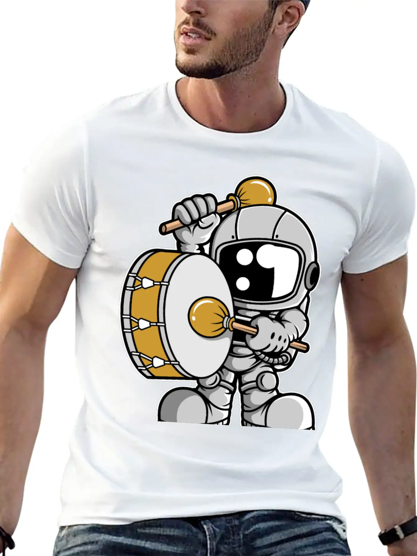 Astronaut Marching Band Relaxed Everyday Tee – Lightweight And Durable Cotton