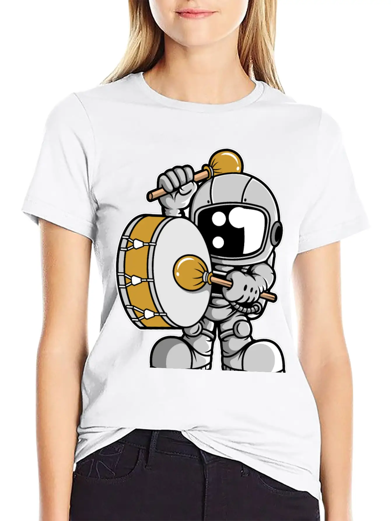 Astronaut Marching Band Relaxed Everyday Tee – Lightweight And Durable Cotton