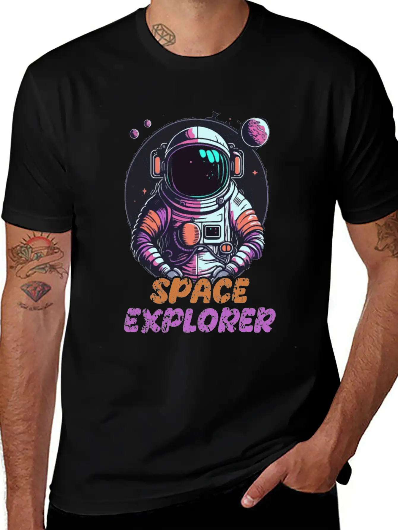 Astronaut Space Explorer Basic Graphic T-Shirt – Daily Comfort In Soft Cotton
