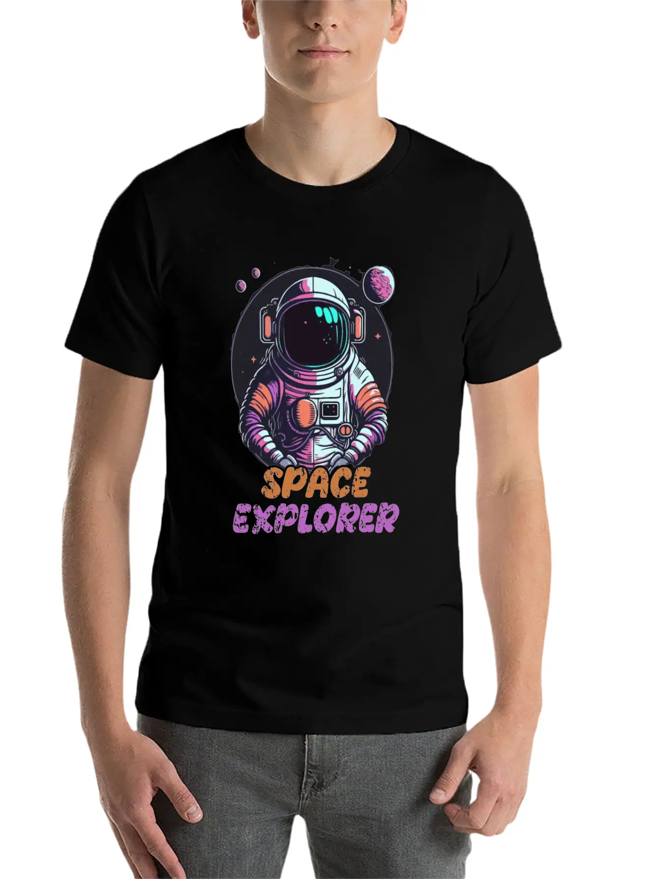 Astronaut Space Explorer Basic Graphic T-Shirt – Daily Comfort In Soft Cotton
