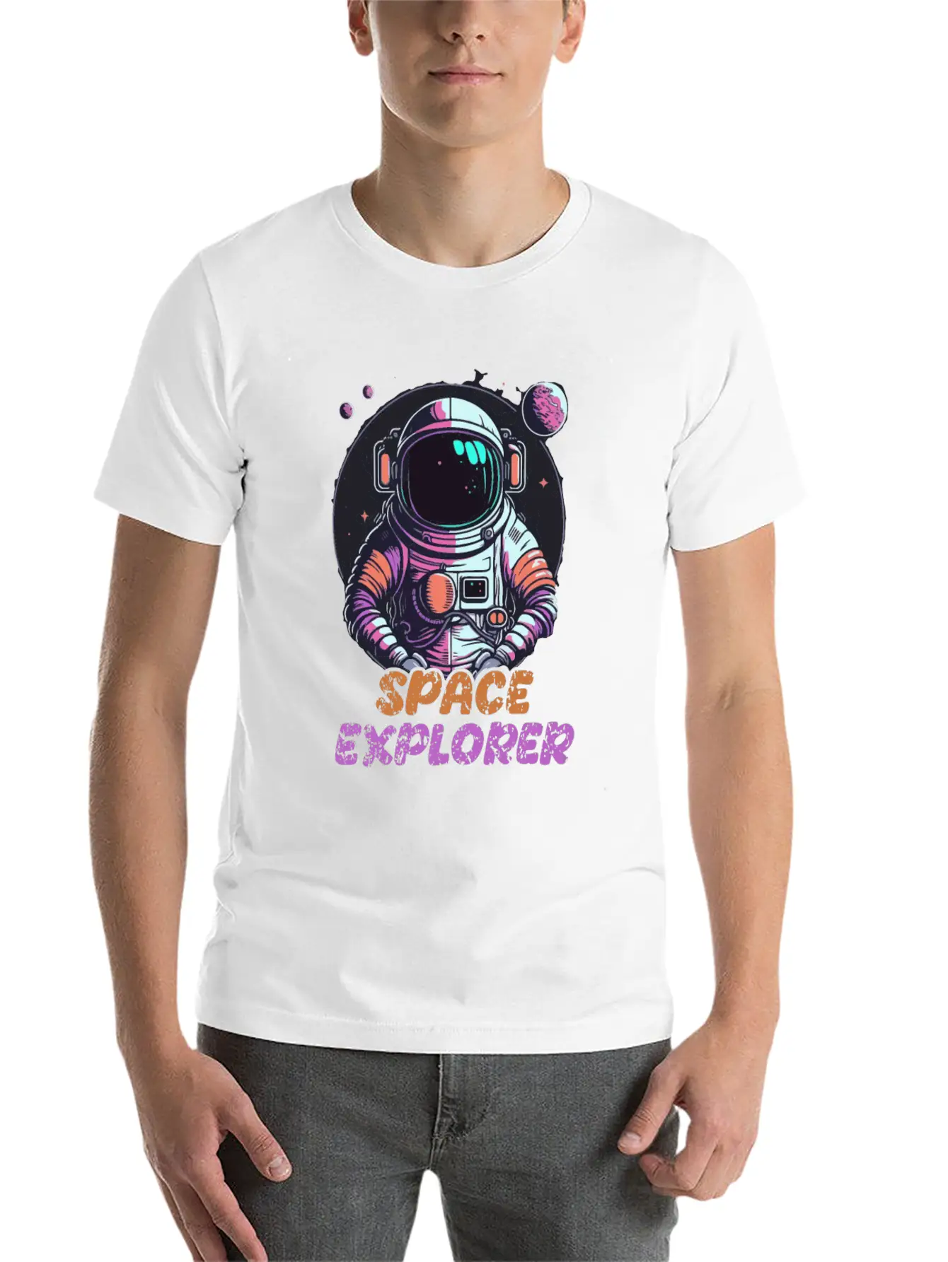 Astronaut Space Explorer Basic Graphic T-Shirt – Daily Comfort In Soft Cotton