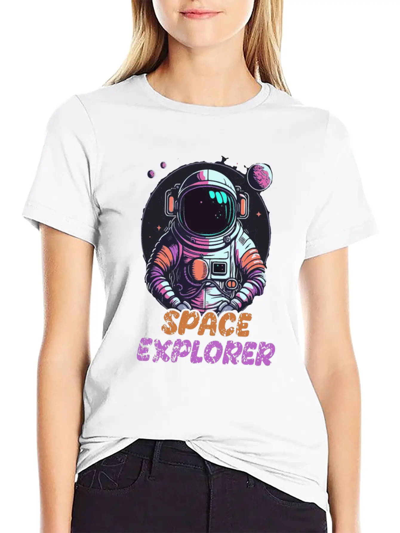 Astronaut Space Explorer Basic Graphic T-Shirt – Daily Comfort In Soft Cotton