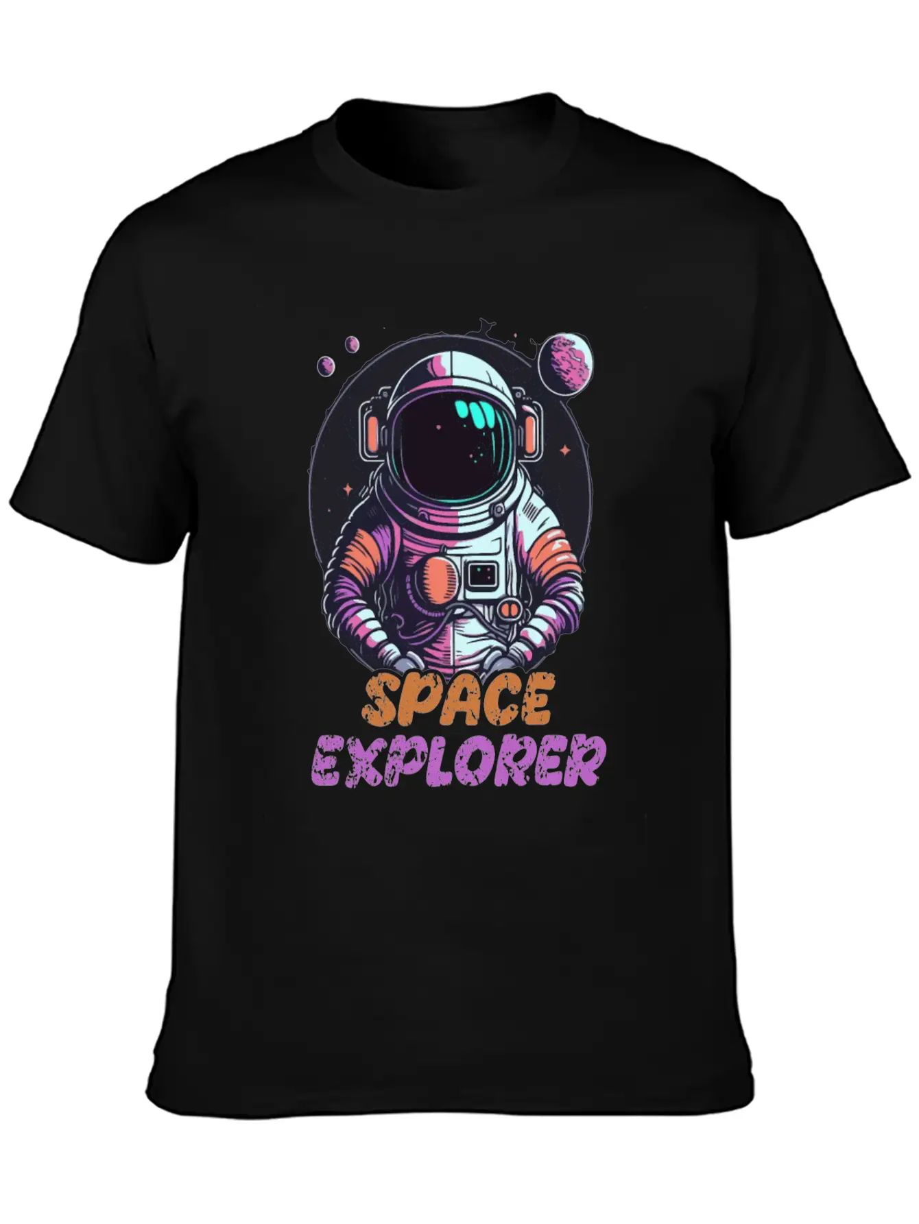 Astronaut Space Explorer Basic Graphic T-Shirt – Daily Comfort In Soft Cotton