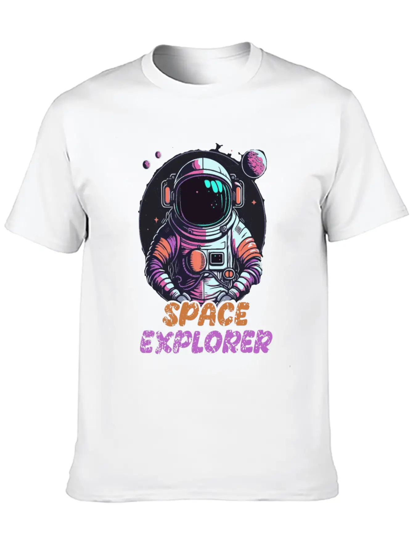 Astronaut Space Explorer Basic Graphic T-Shirt – Daily Comfort In Soft Cotton