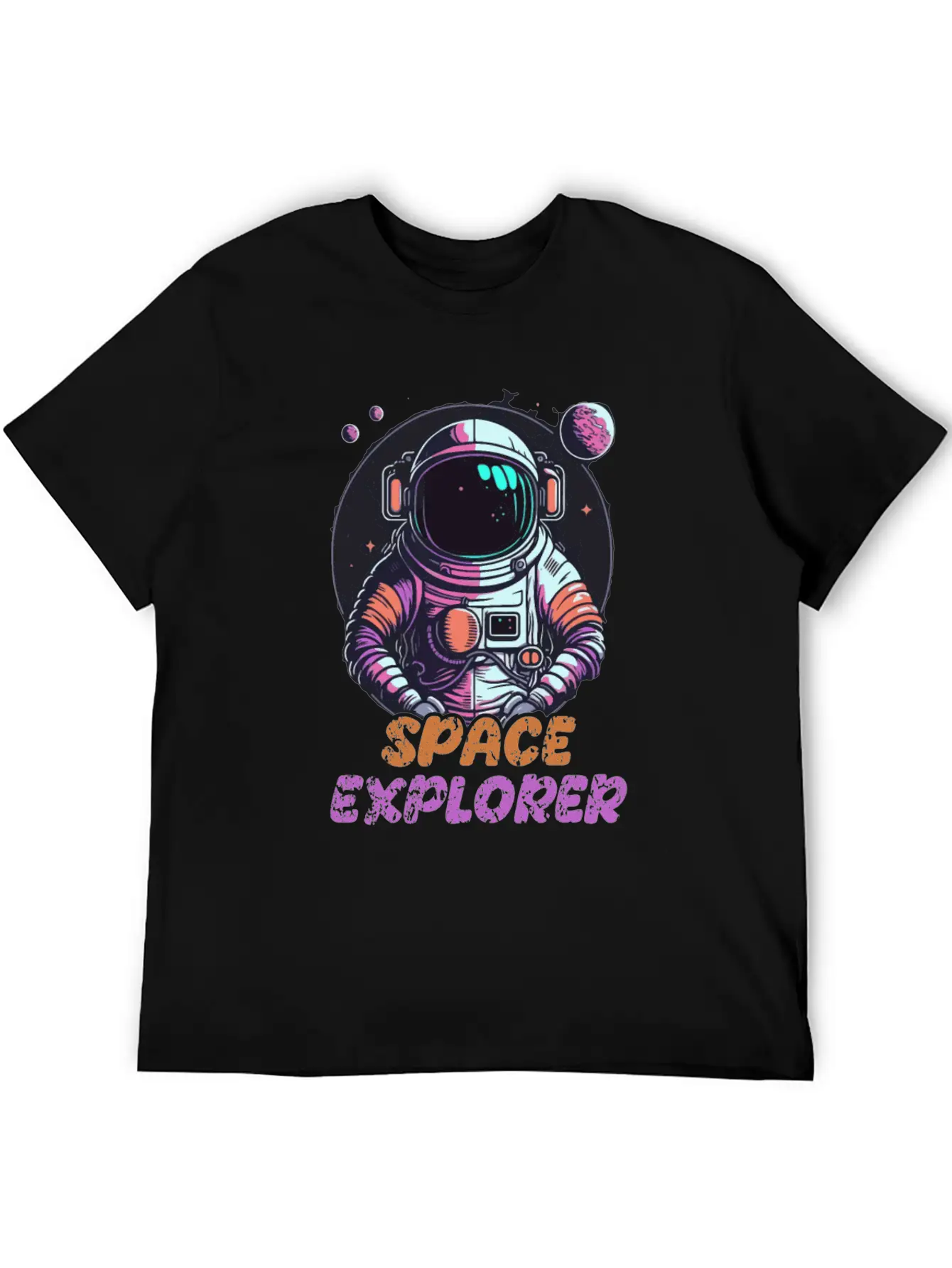 Astronaut Space Explorer Basic Graphic T-Shirt – Daily Comfort In Soft Cotton