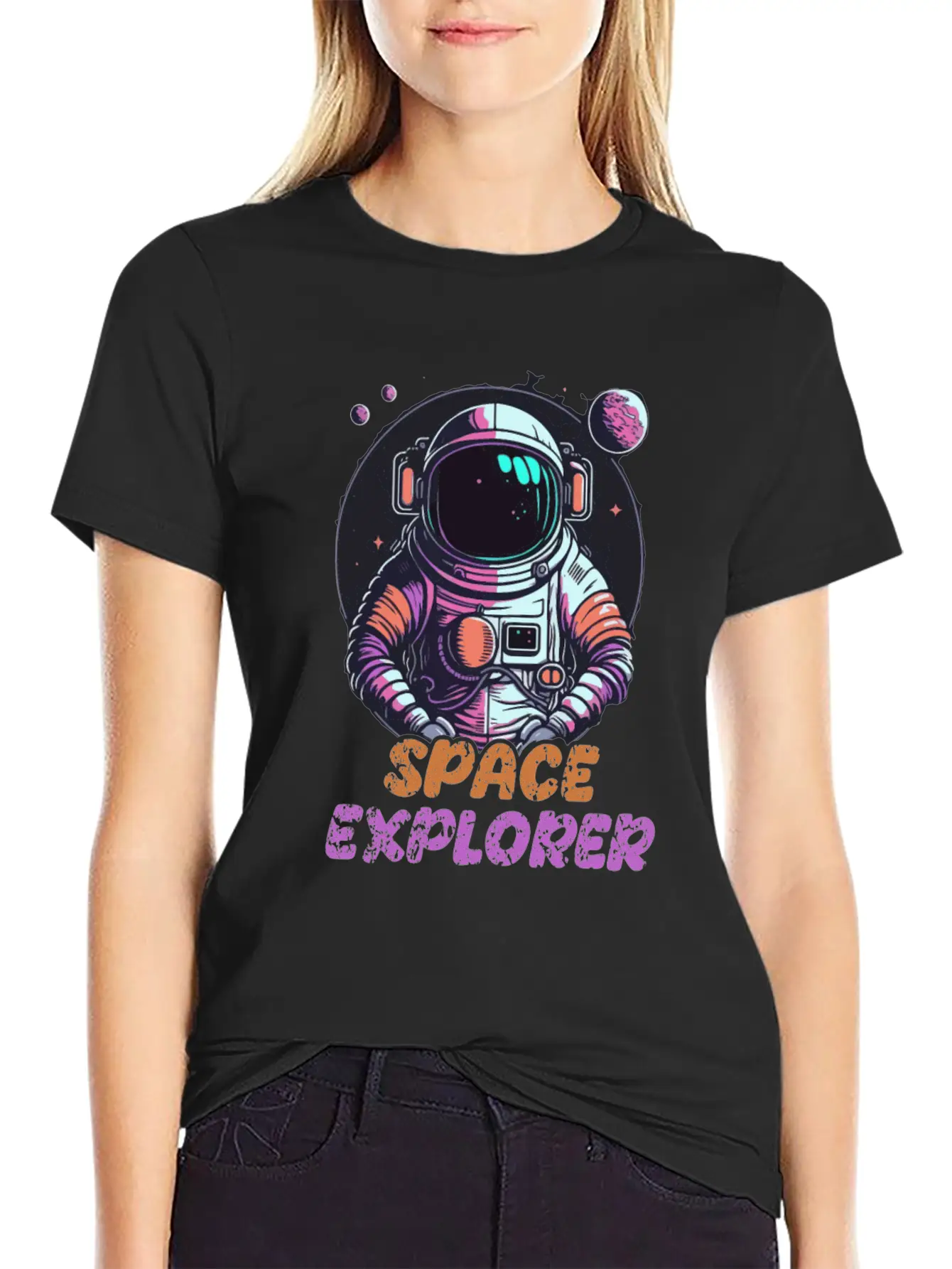 Astronaut Space Explorer Basic Graphic T-Shirt – Daily Comfort In Soft Cotton