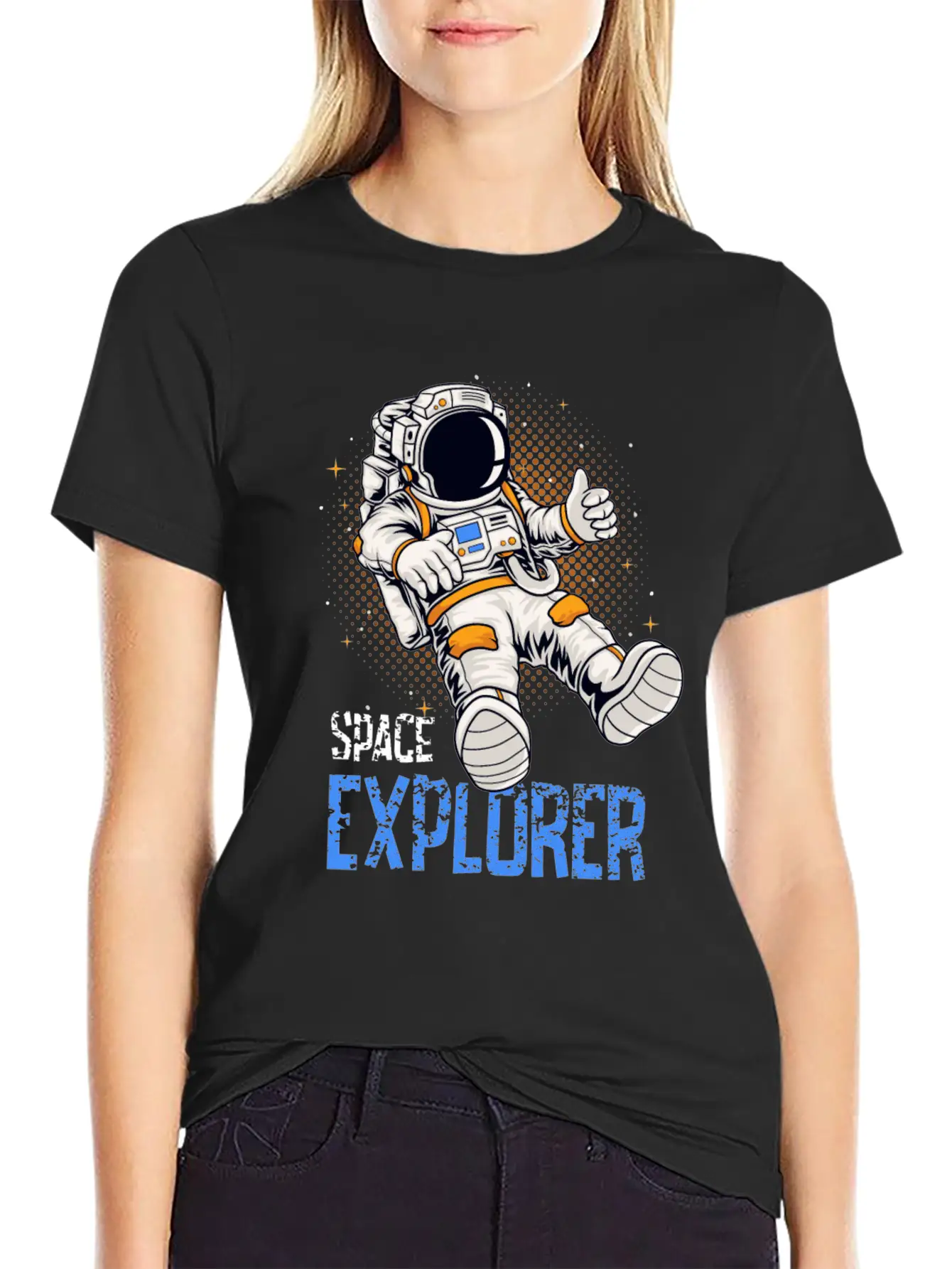 Astronaut Space Explorer Lightweight Cotton T-Shirt – Daily Comfort Graphic Shirt