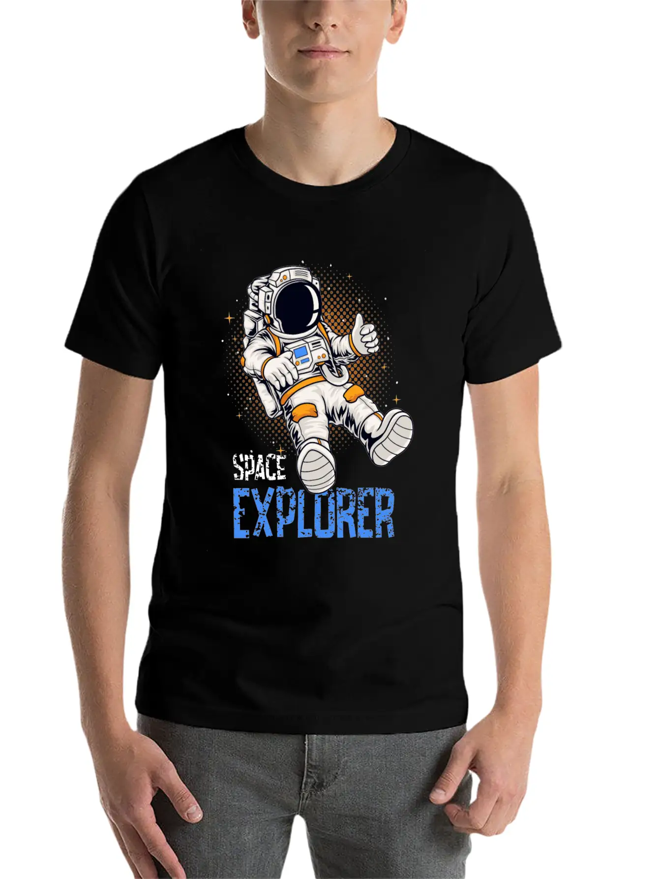 Astronaut Space Explorer Lightweight Cotton T-Shirt – Daily Comfort Graphic Shirt