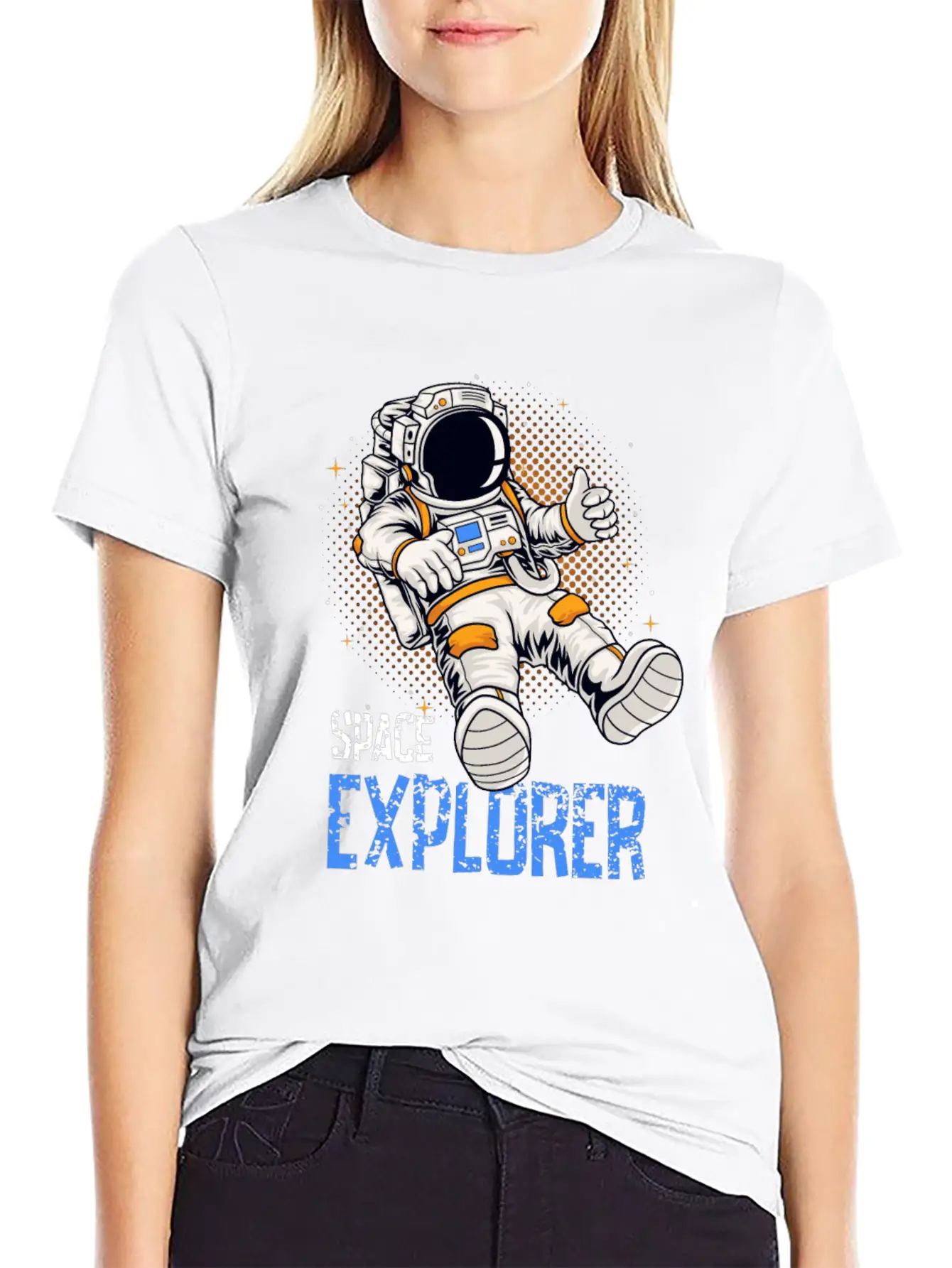 Astronaut Space Explorer Lightweight Cotton T-Shirt – Daily Comfort Graphic Shirt
