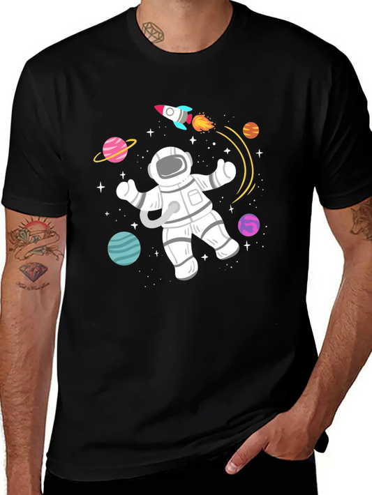 Astronaut Space Modern Fit Casual T-Shirt ��� Clean And Versatile Design
