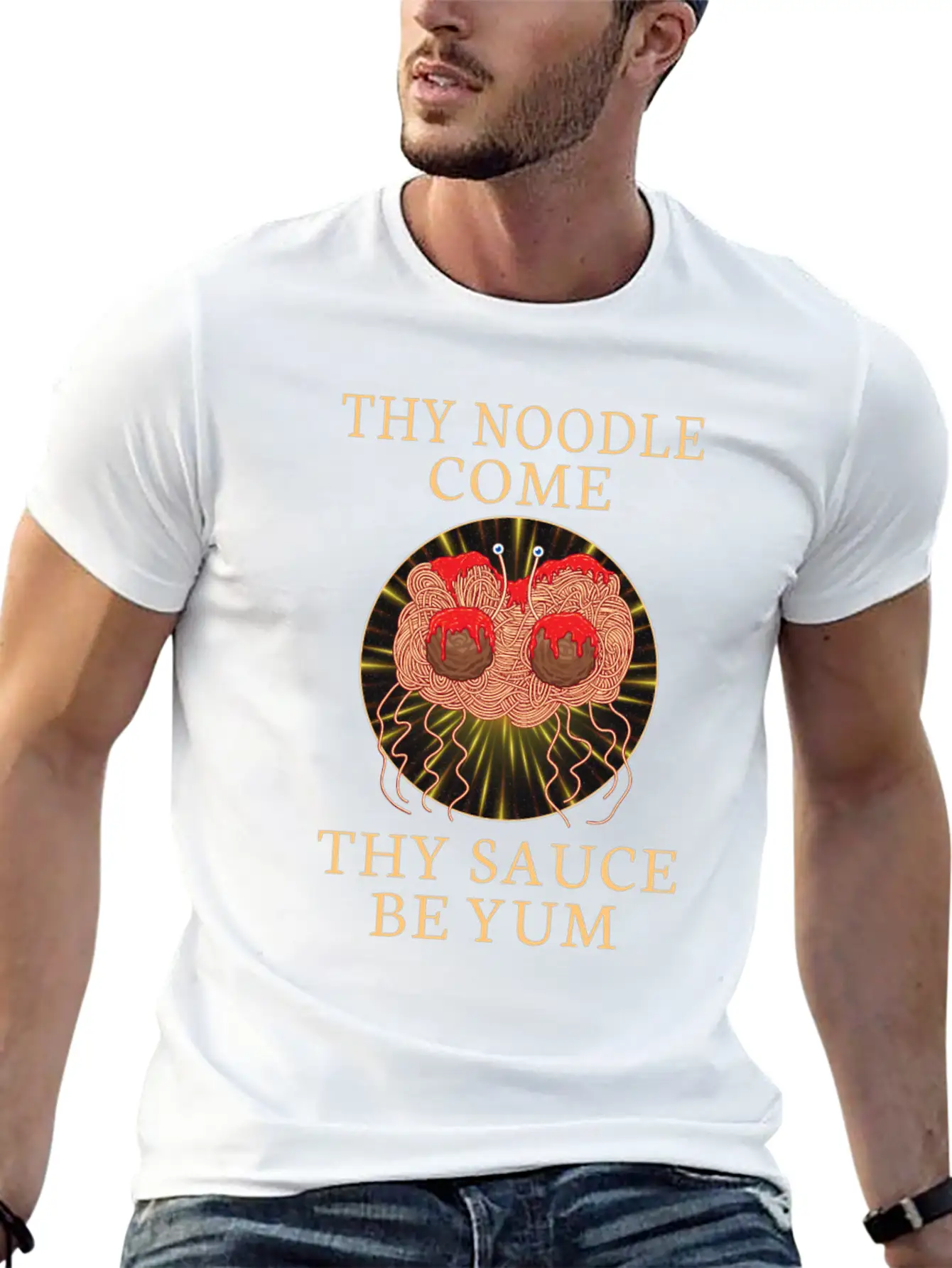 Atheist Atheism Flying Spaghetti Pastafarianism Unisex Casual T-Shirt – Clean Design For Daily Comfort