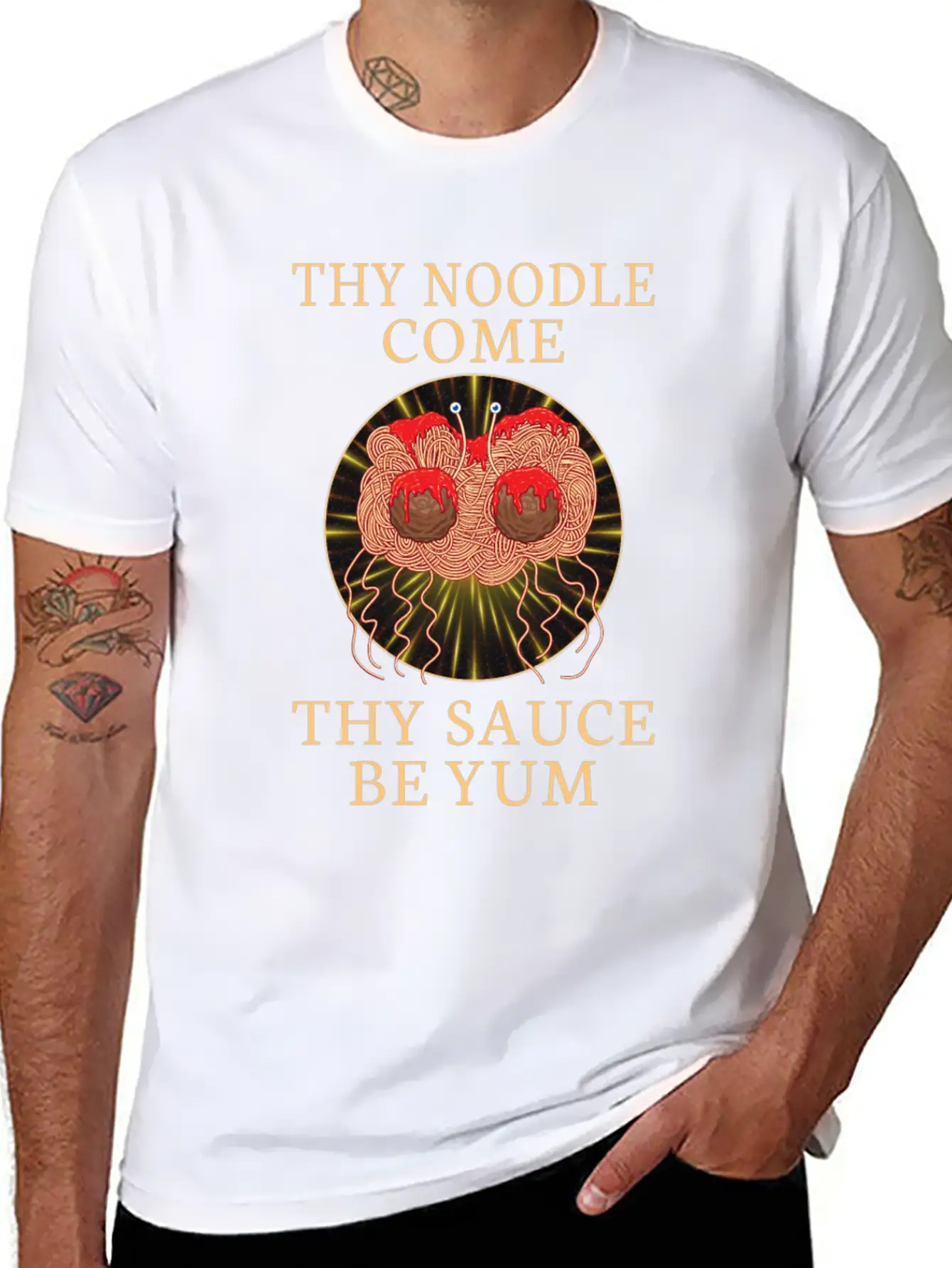Atheist Atheism Flying Spaghetti Pastafarianism Unisex Casual T-Shirt – Clean Design For Daily Comfort