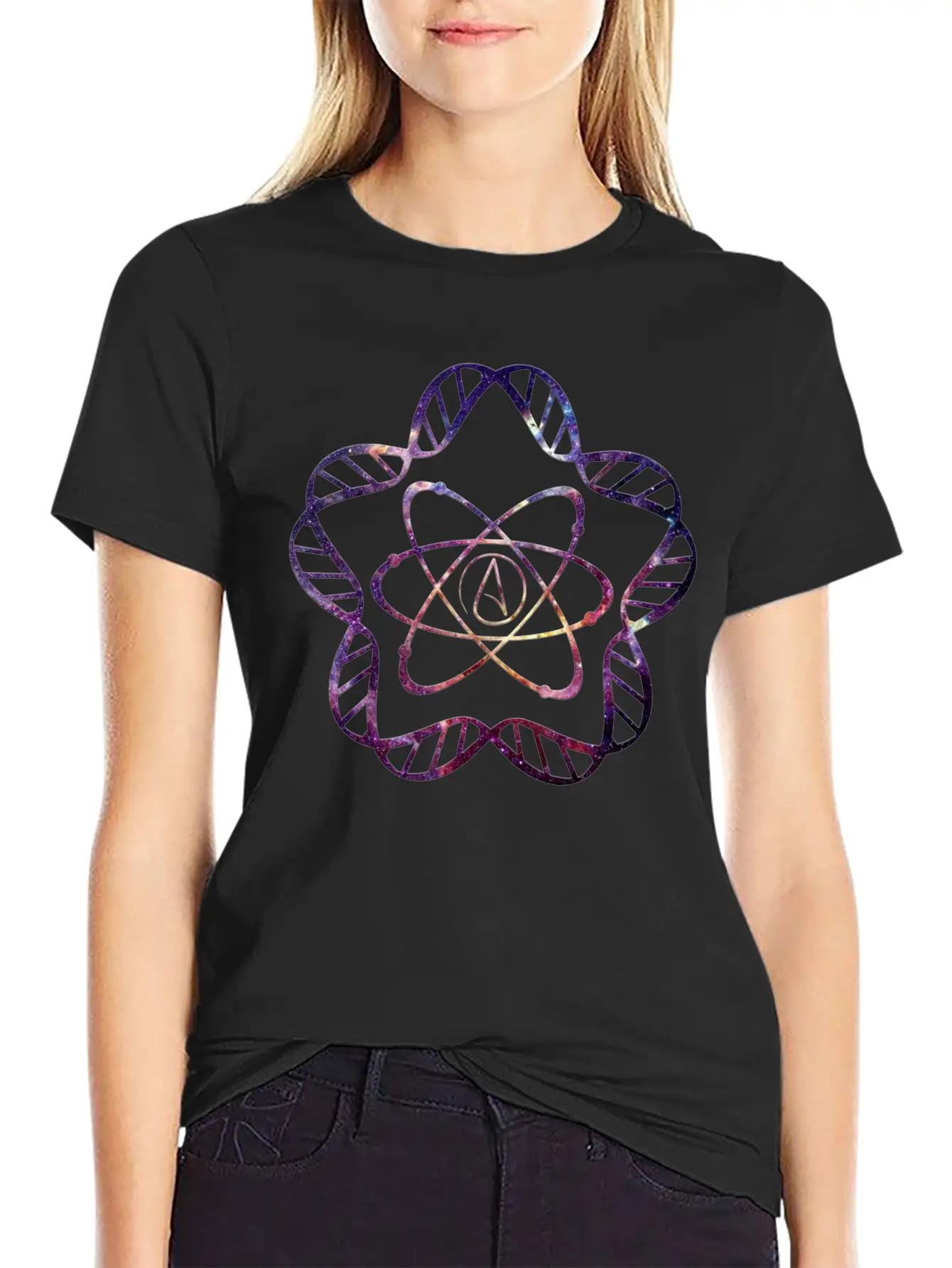 Atheist Star DNA Stylish Everyday T-Shirt – Unisex Basic Cotton Tee