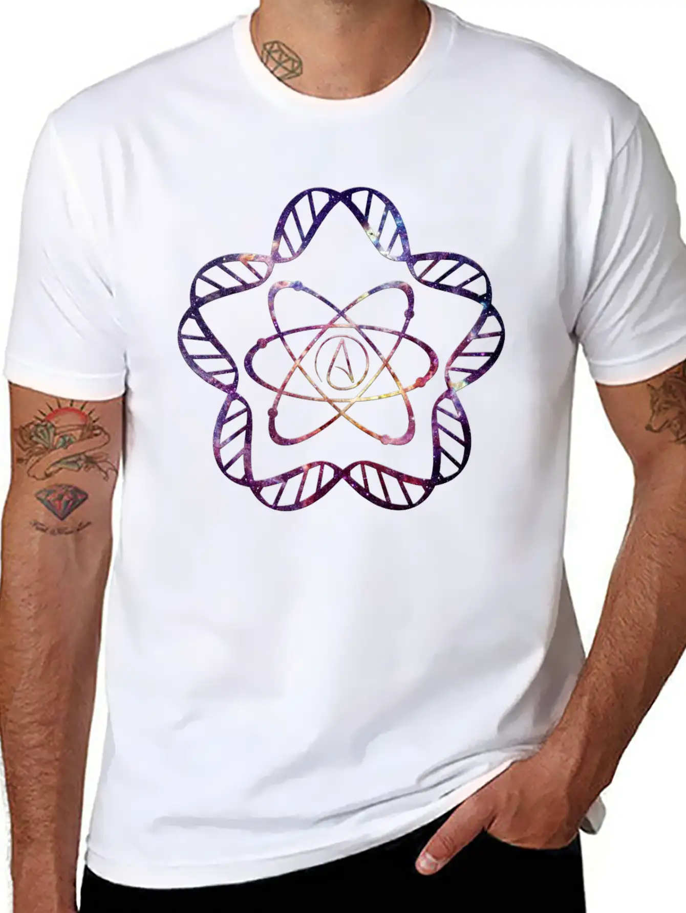 Atheist Star DNA Stylish Everyday T-Shirt – Unisex Basic Cotton Tee