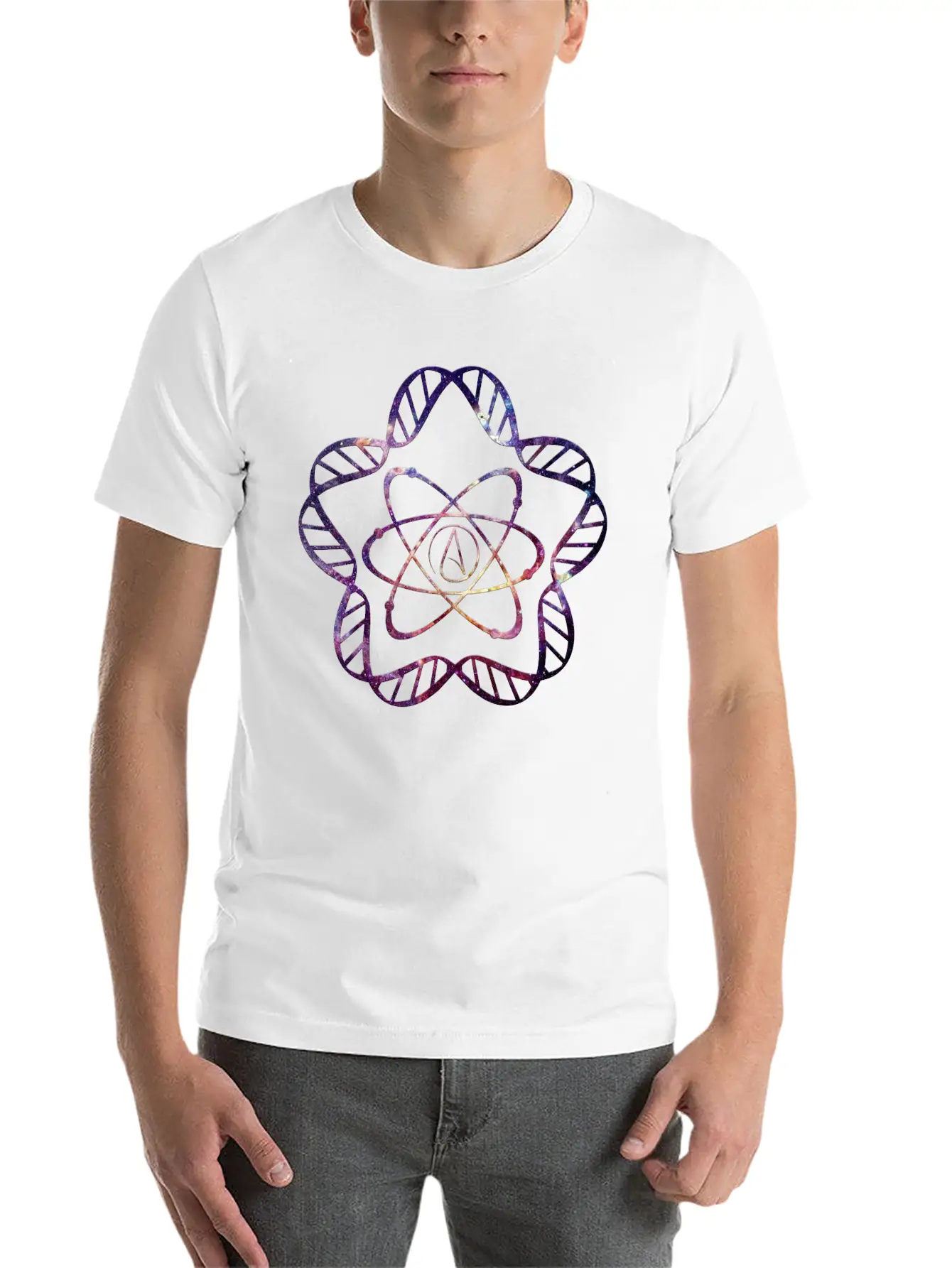 Atheist Star DNA Stylish Everyday T-Shirt – Unisex Basic Cotton Tee