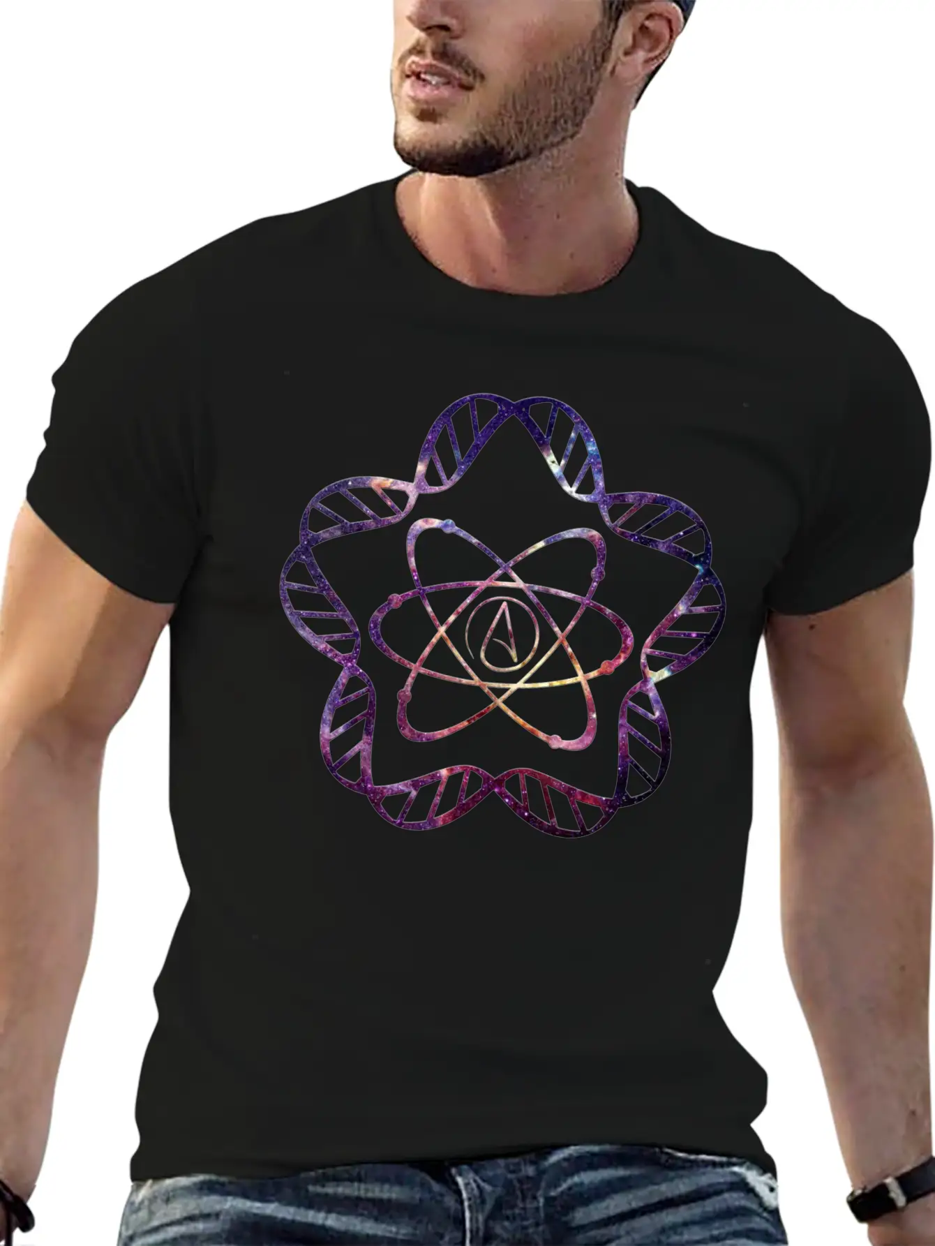 Atheist Star DNA Stylish Everyday T-Shirt – Unisex Basic Cotton Tee