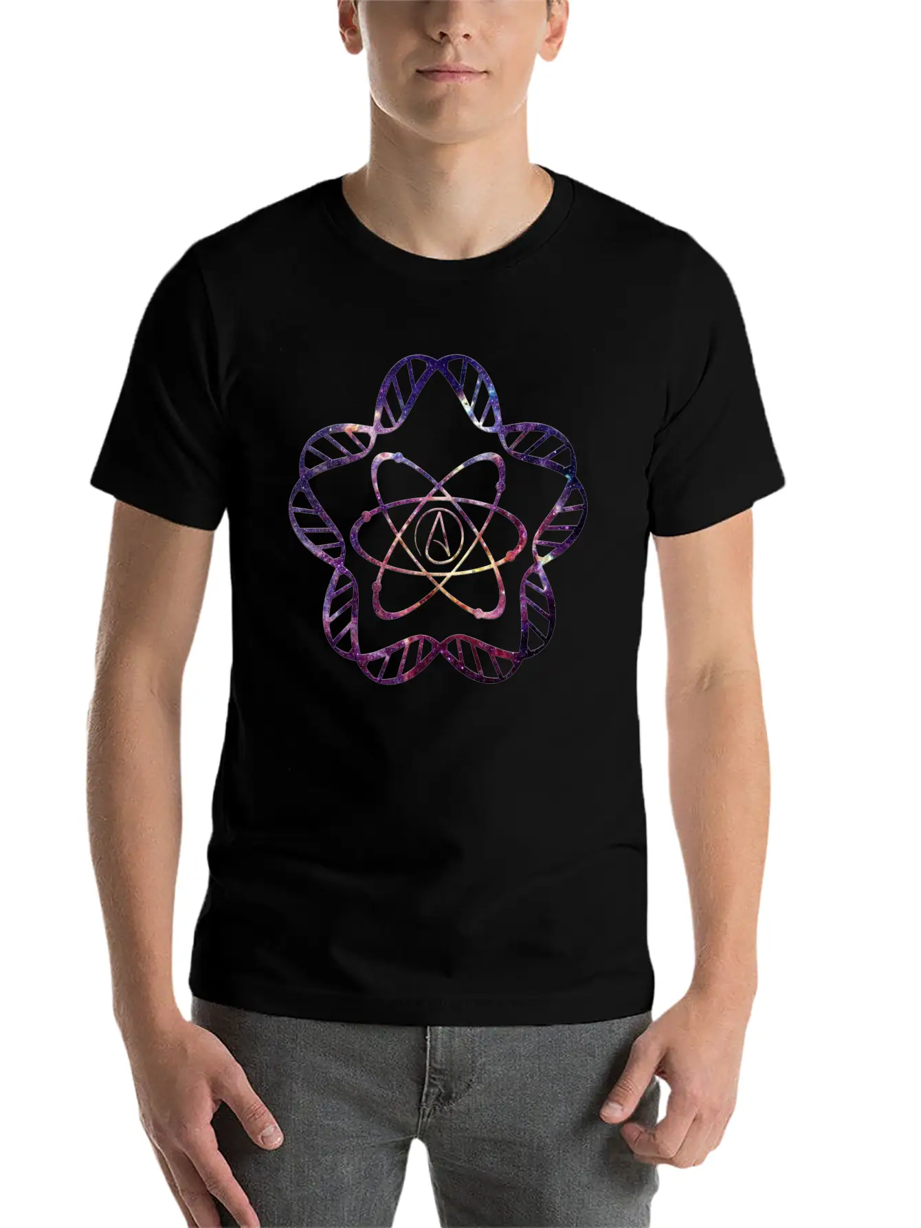 Atheist Star DNA Stylish Everyday T-Shirt – Unisex Basic Cotton Tee