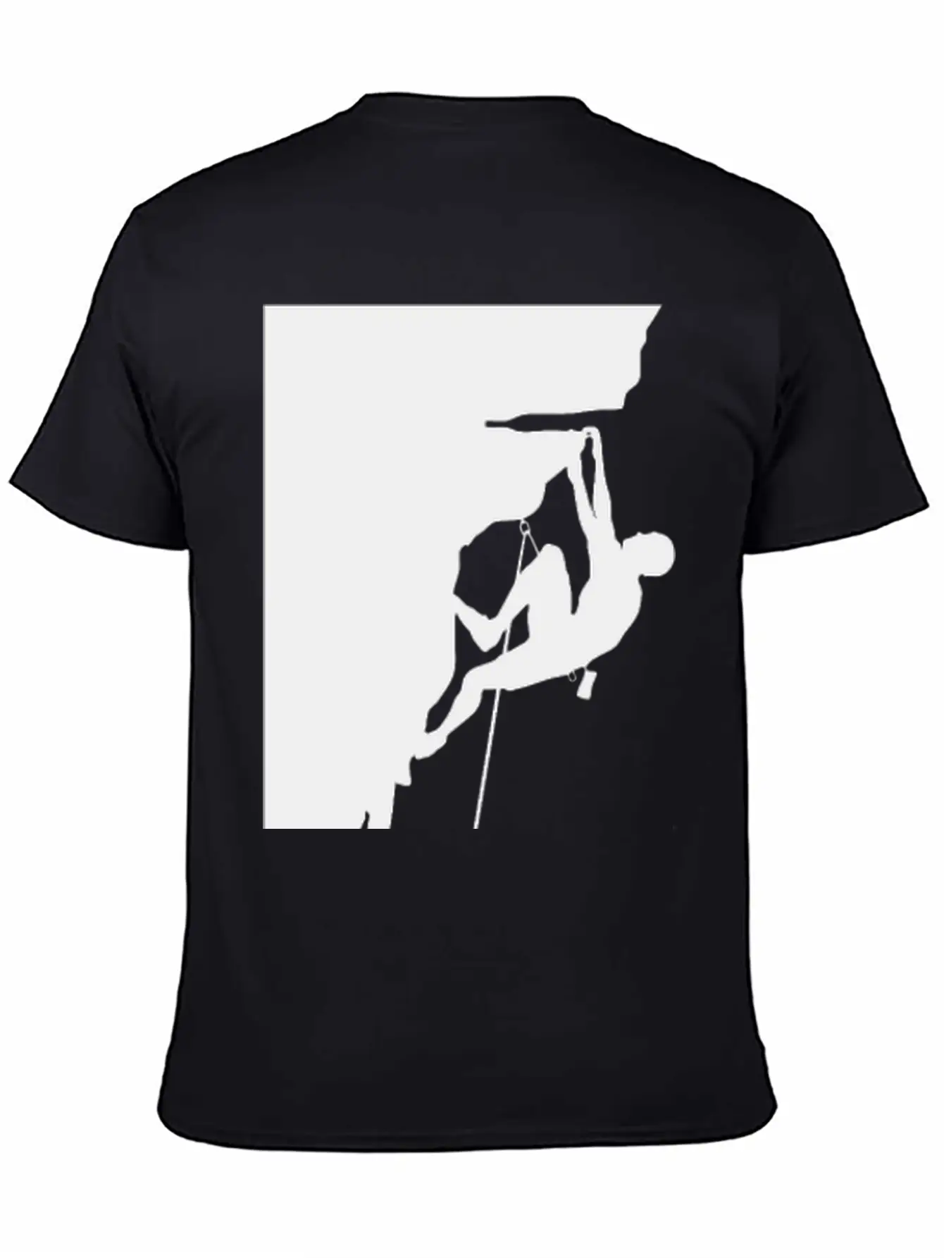 Athletic Man Climbing Mountain Rock Basic Graphic T-Shirt – Daily Comfort In Soft Cotton