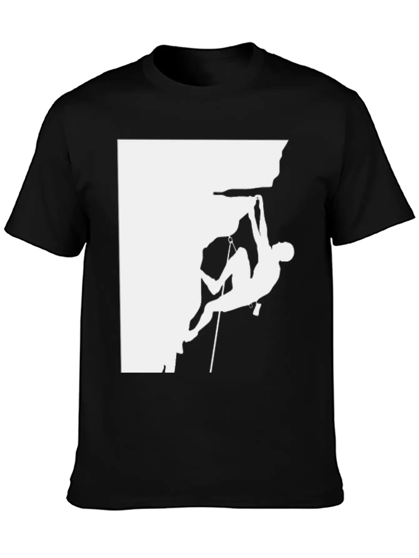 Athletic Man Climbing Mountain Rock Basic Graphic T-Shirt – Daily Comfort In Soft Cotton